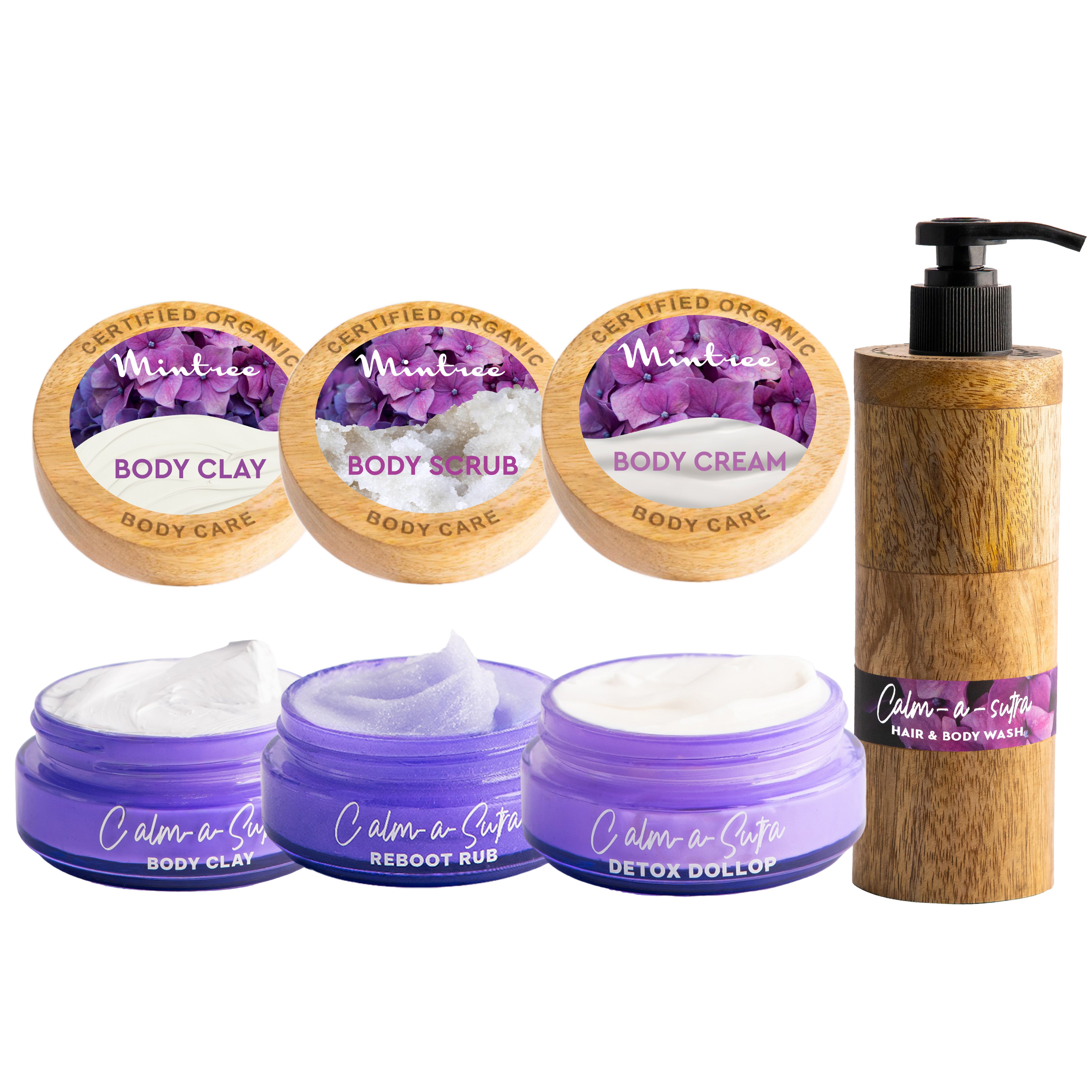Floral Body Mask, Body Scrub, Body Butter & Body Wash