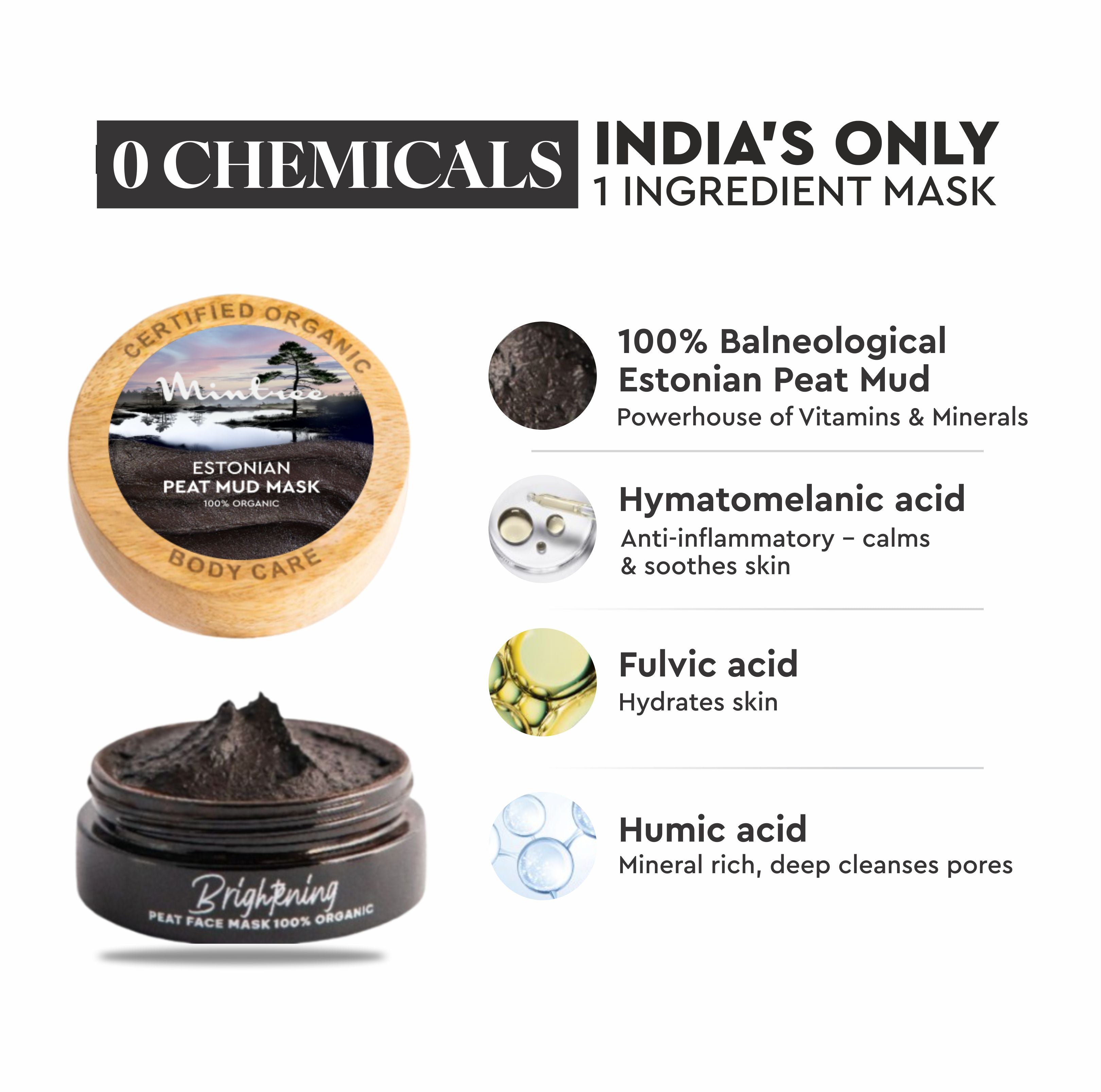 Organic Detan Mud Mask & Melon Face Scrub