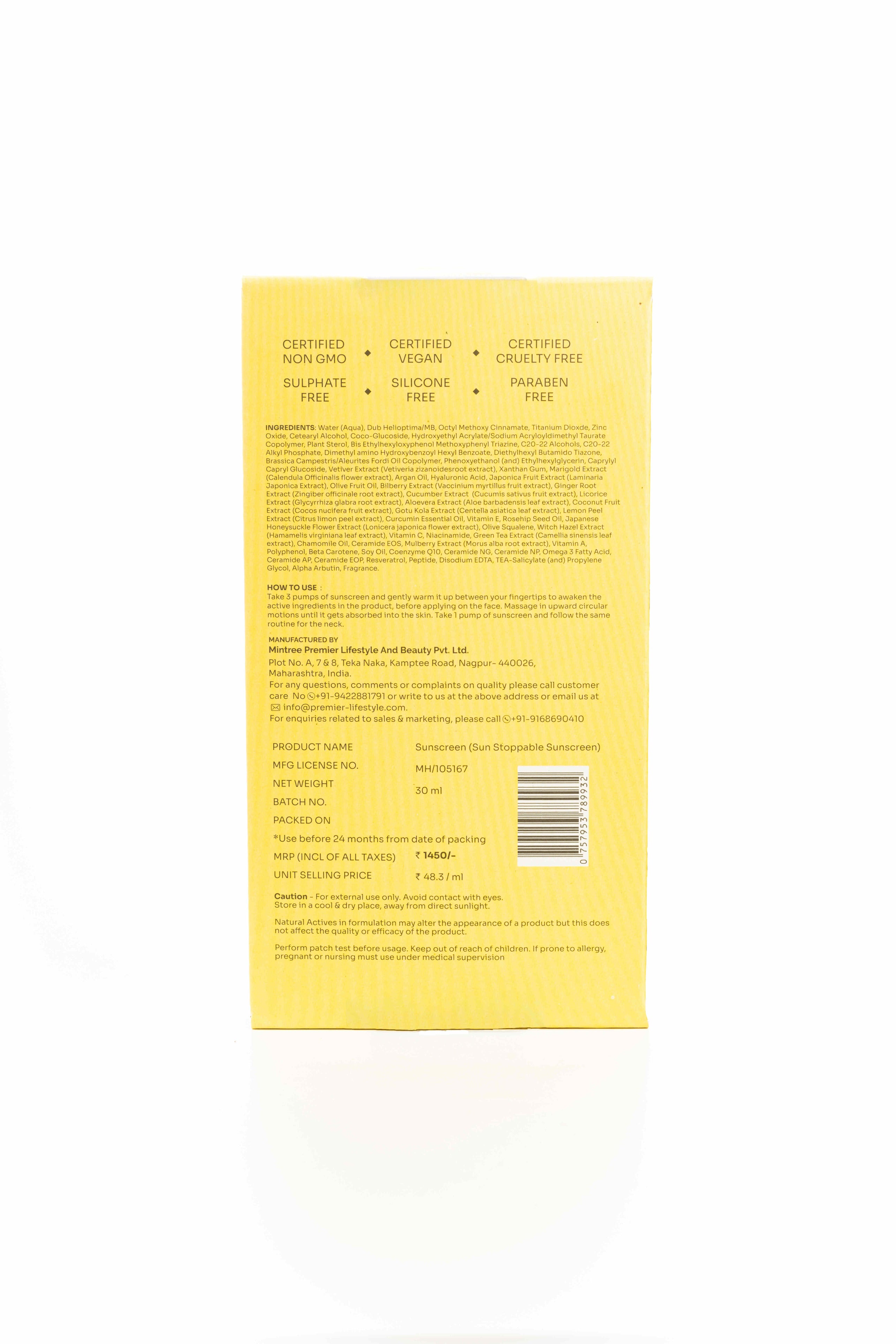 Sun Screen SPF 50 PA++++ 30 ml