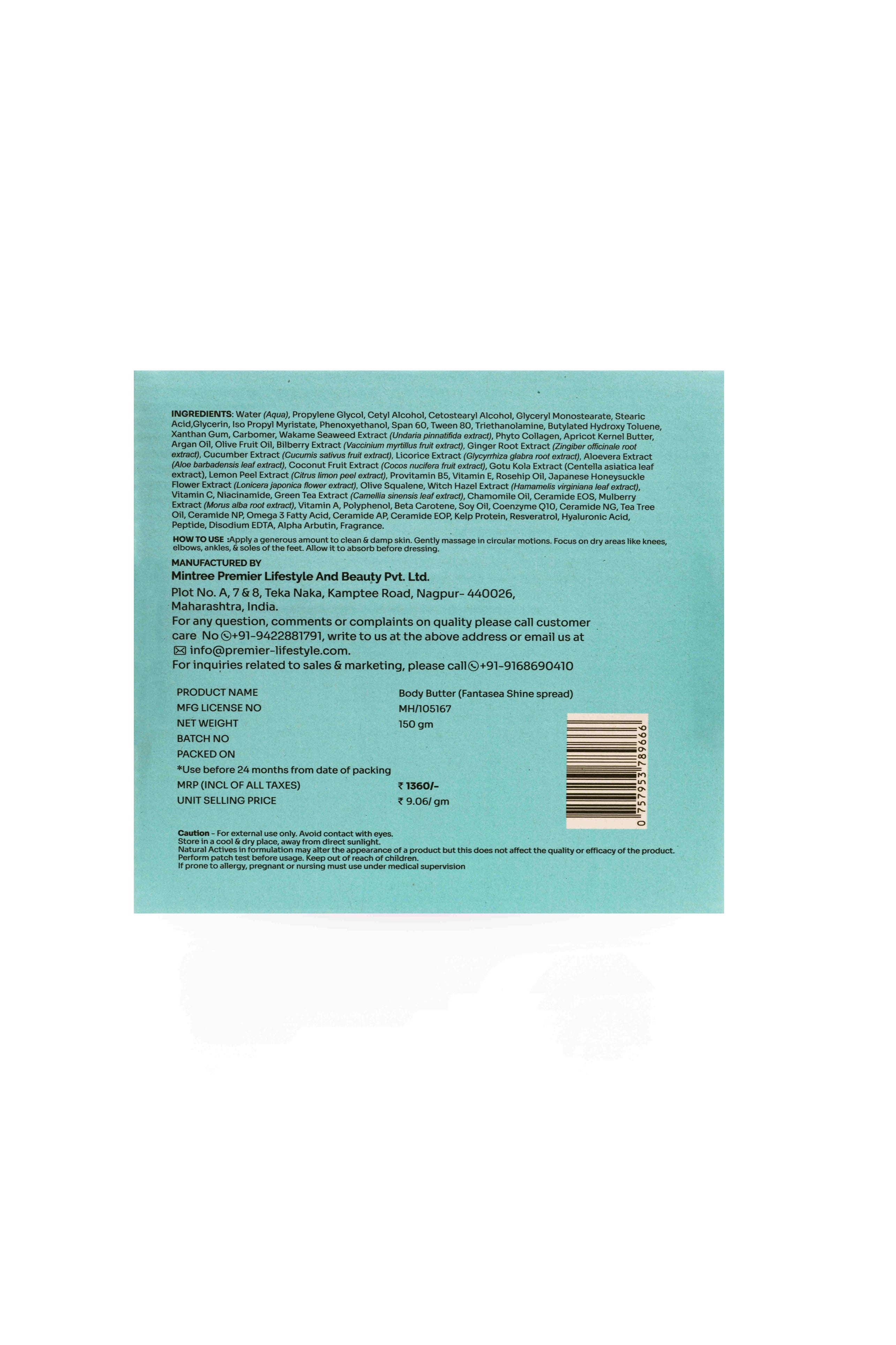 MOISTURIZING Fantasea Body Butter 150 gm