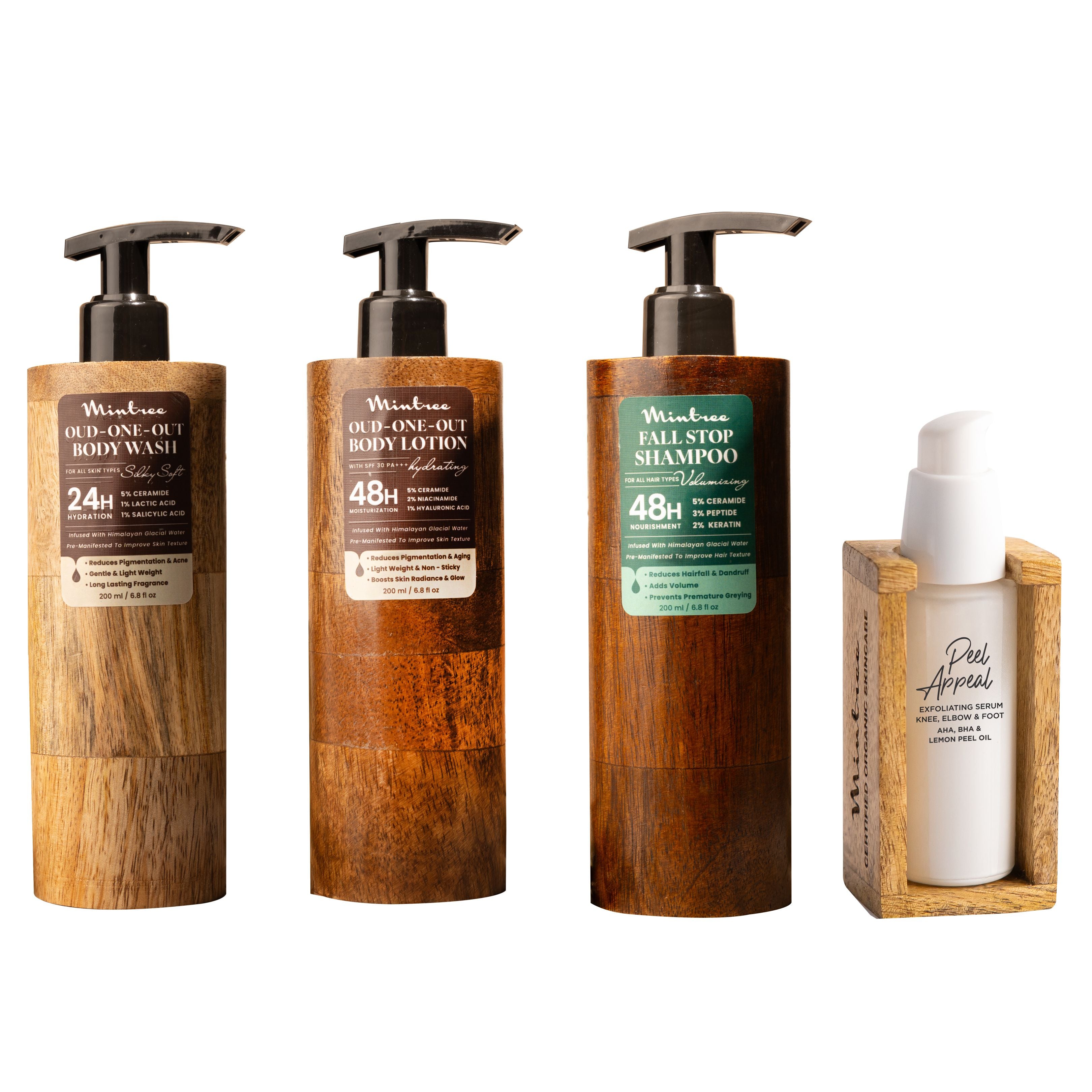 Oud Body Wash, Body Lotion, Shampoo & Peel Appeal