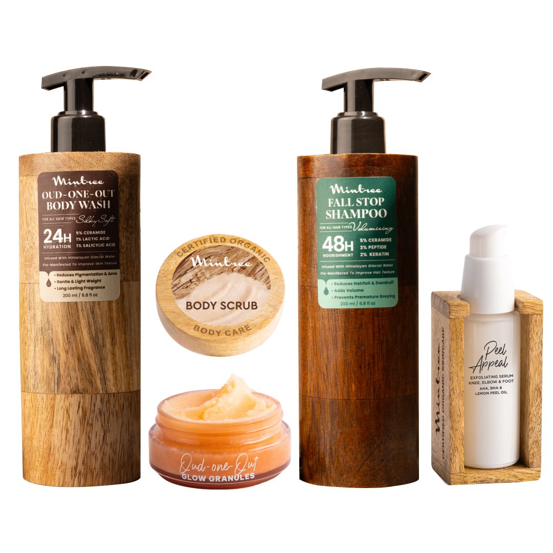 Oud Body Wash, Body Scrub, Shampoo & Peel Appeal