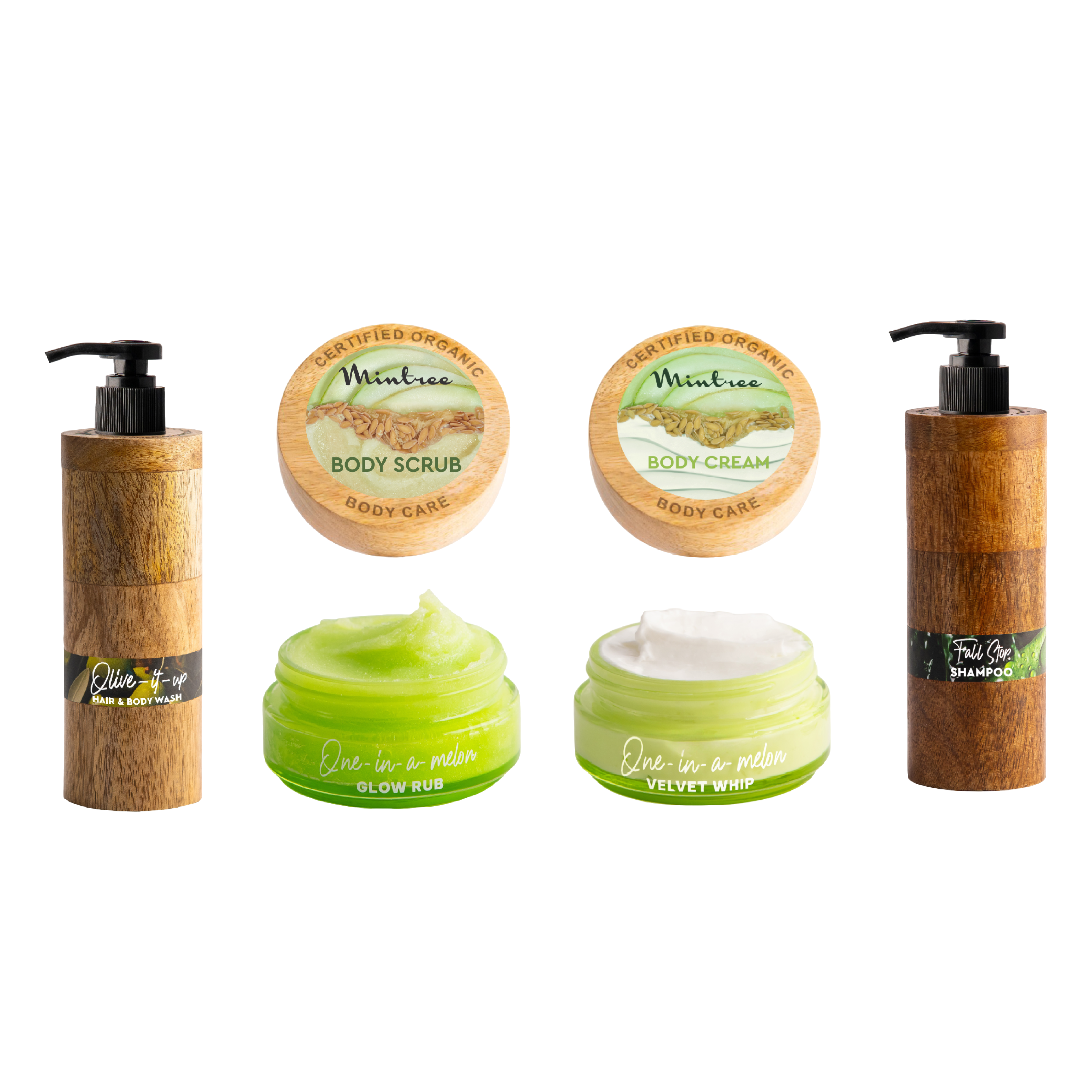 Olive Body Wash,Melon Body Butter,Scrub,Shampoo