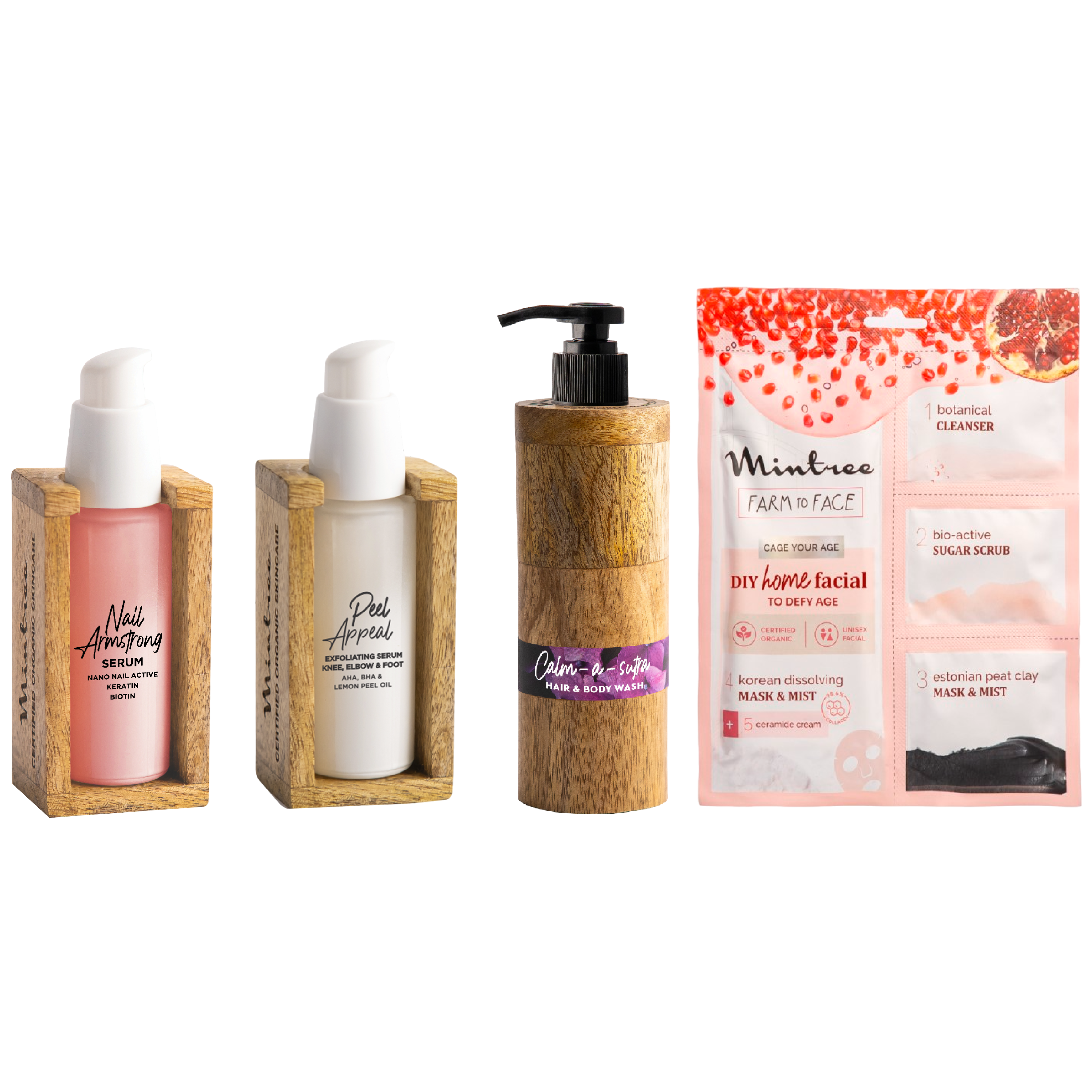 Pomegranate DIY Home Facial, Body Wash,Nail Serum & Peel Appeal