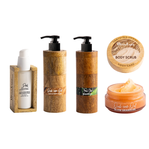 Peel Appeal Serum,Oud Hair & Body Wash,Body Scrub & Shampoo