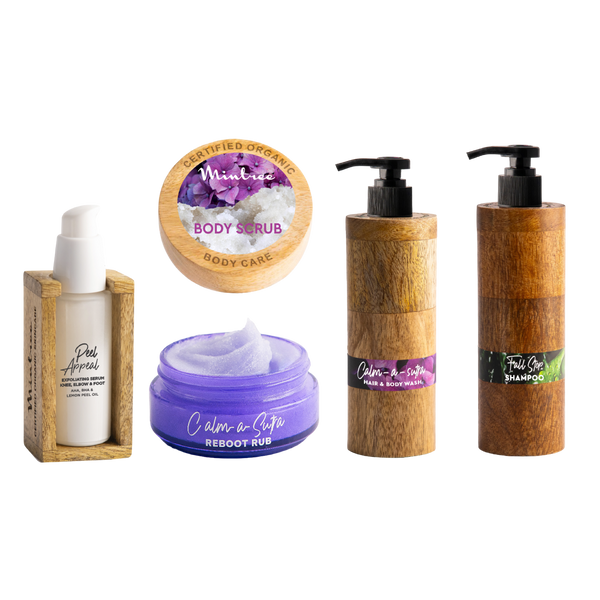 Peel Appeal Serum,Calm a sutra Body Wash,Body Scrub & Fall Stop Shampoo