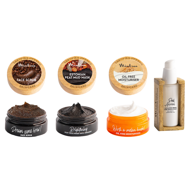 Coffee Face Scrub, Detan Peat Mask, Moisturizer & Peel Appeal