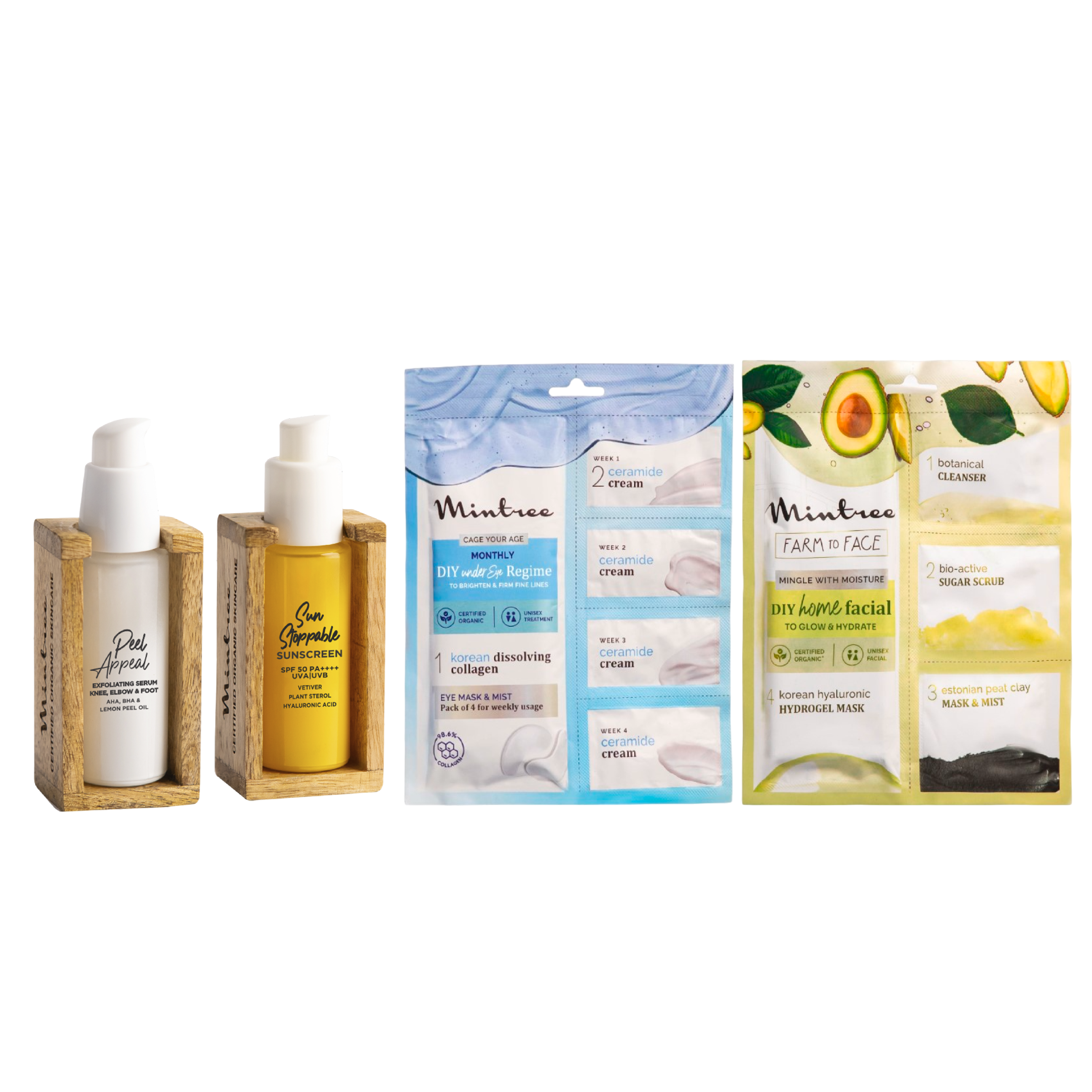 Avocado Home Facial, Eye Patch, Sunscreen & Peel Appeal