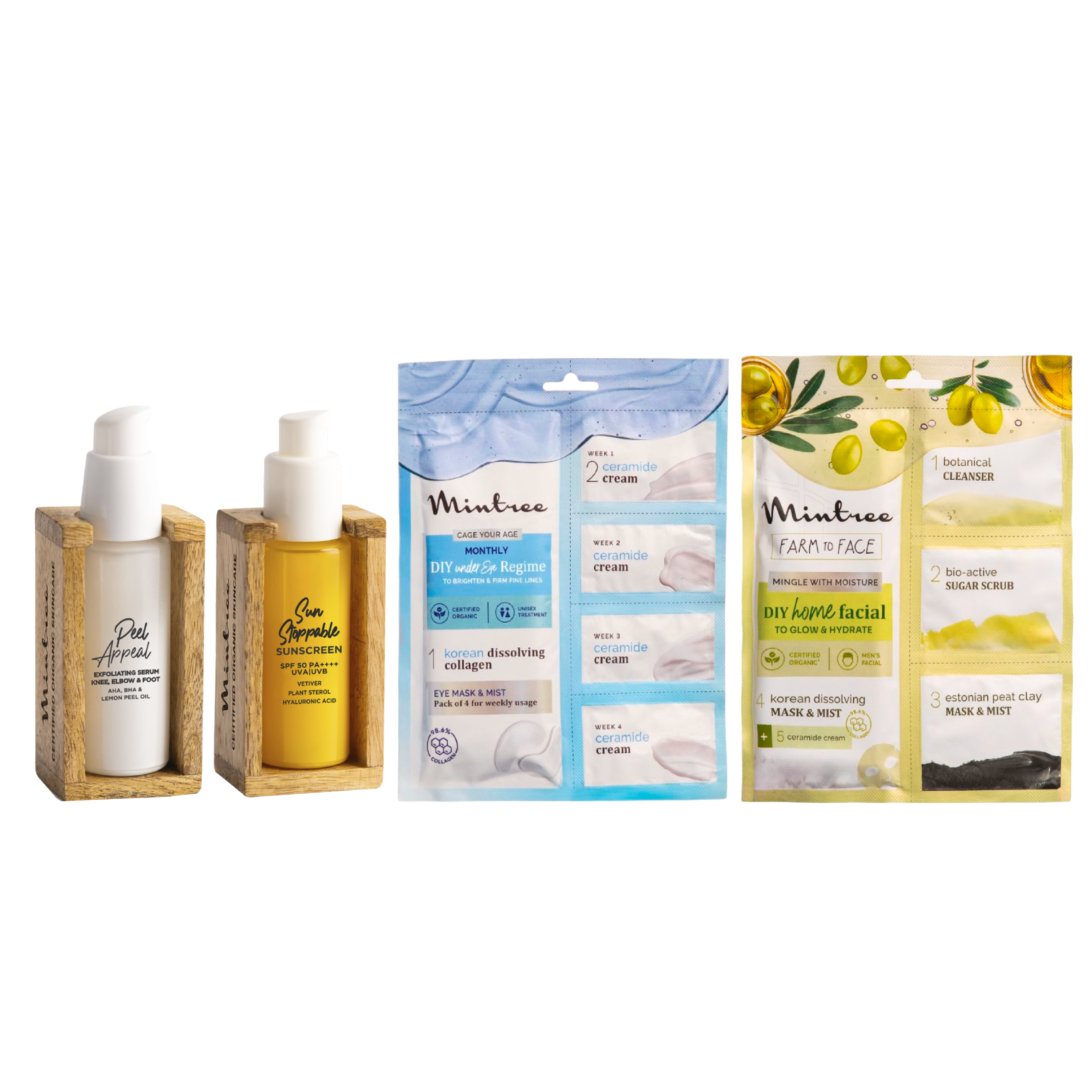 Olive Home Facial, Eye Patch, Sunscreen & Peel Appeal