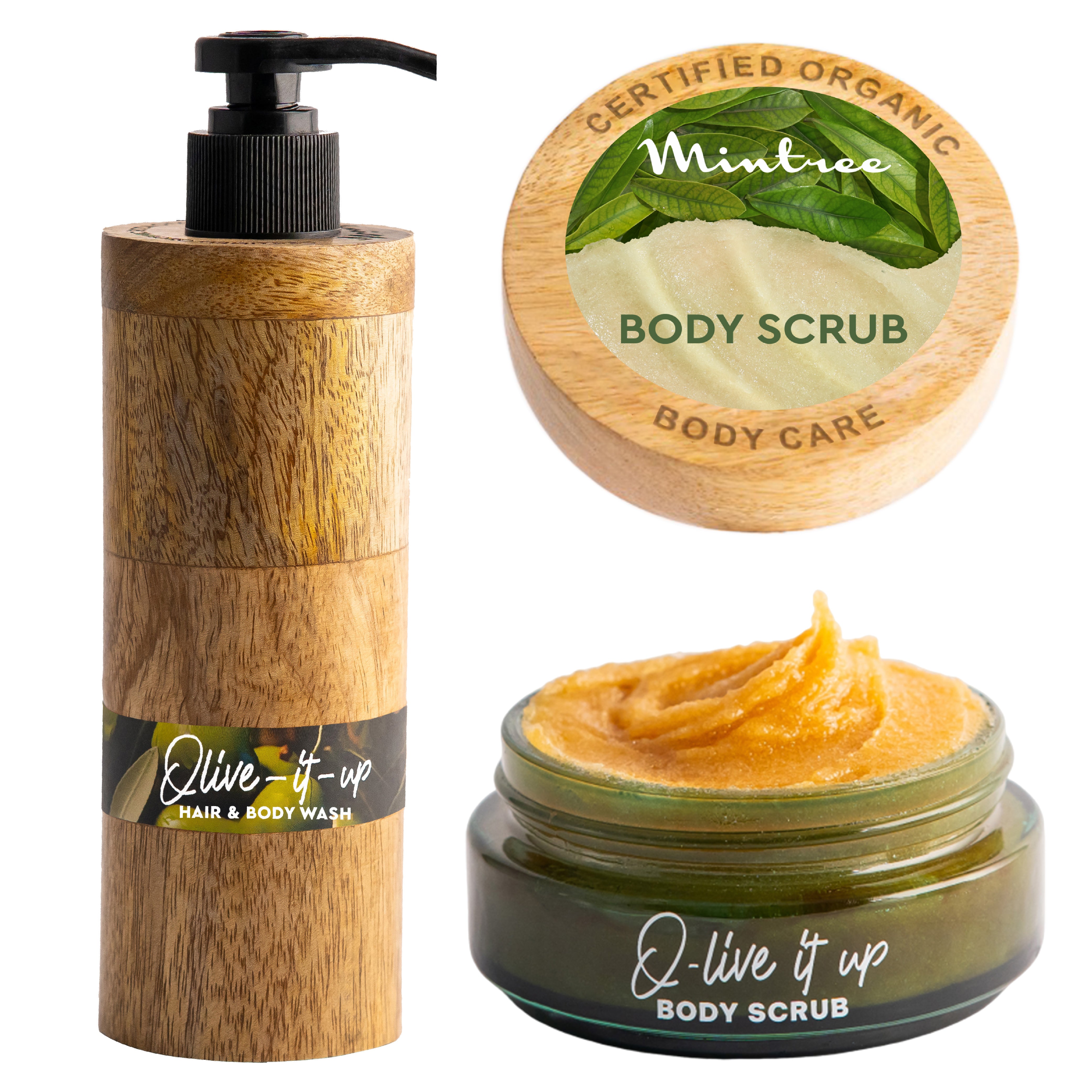 Olive Body Wash & Body Scrub
