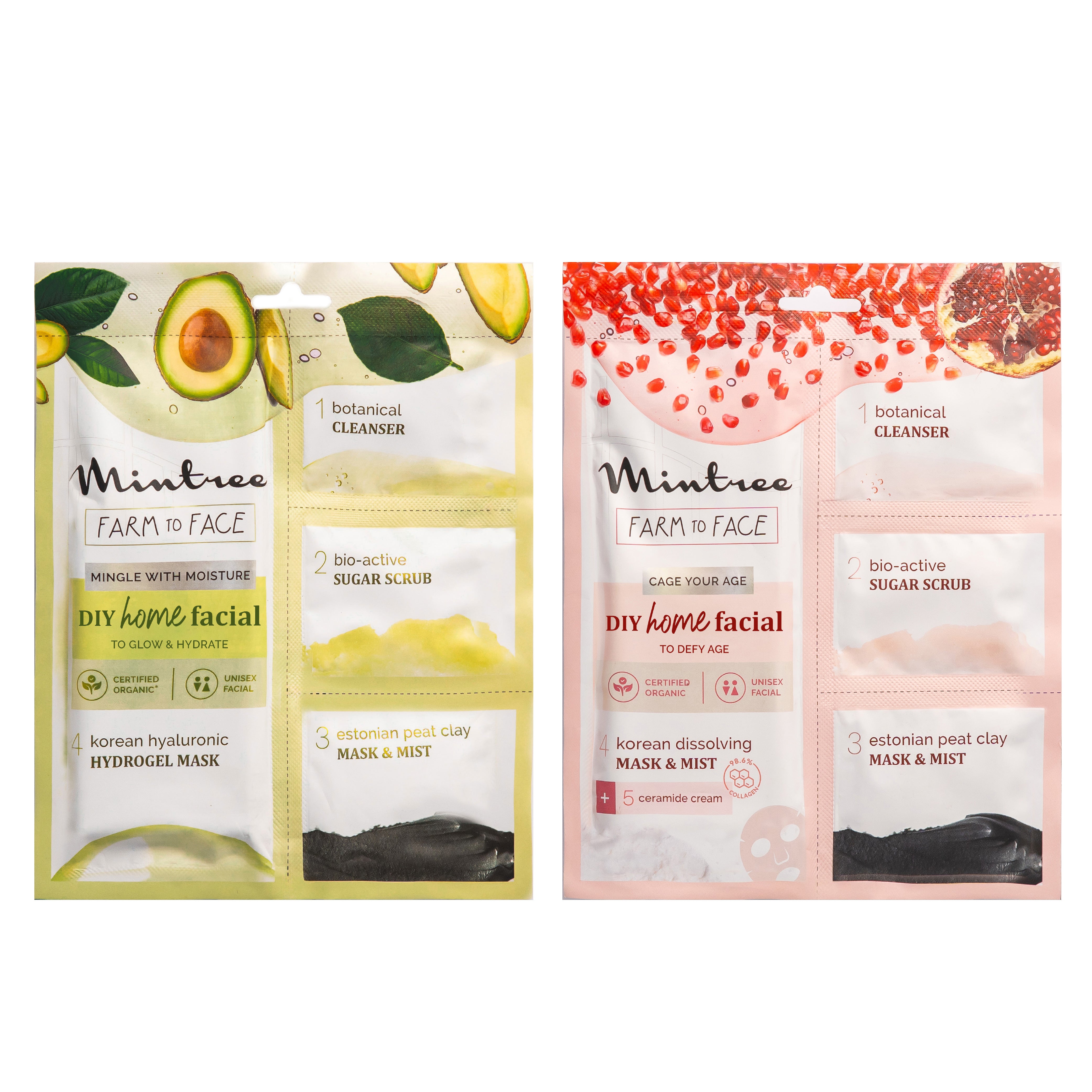 Avocado & Pomogrante Home Facial Kit