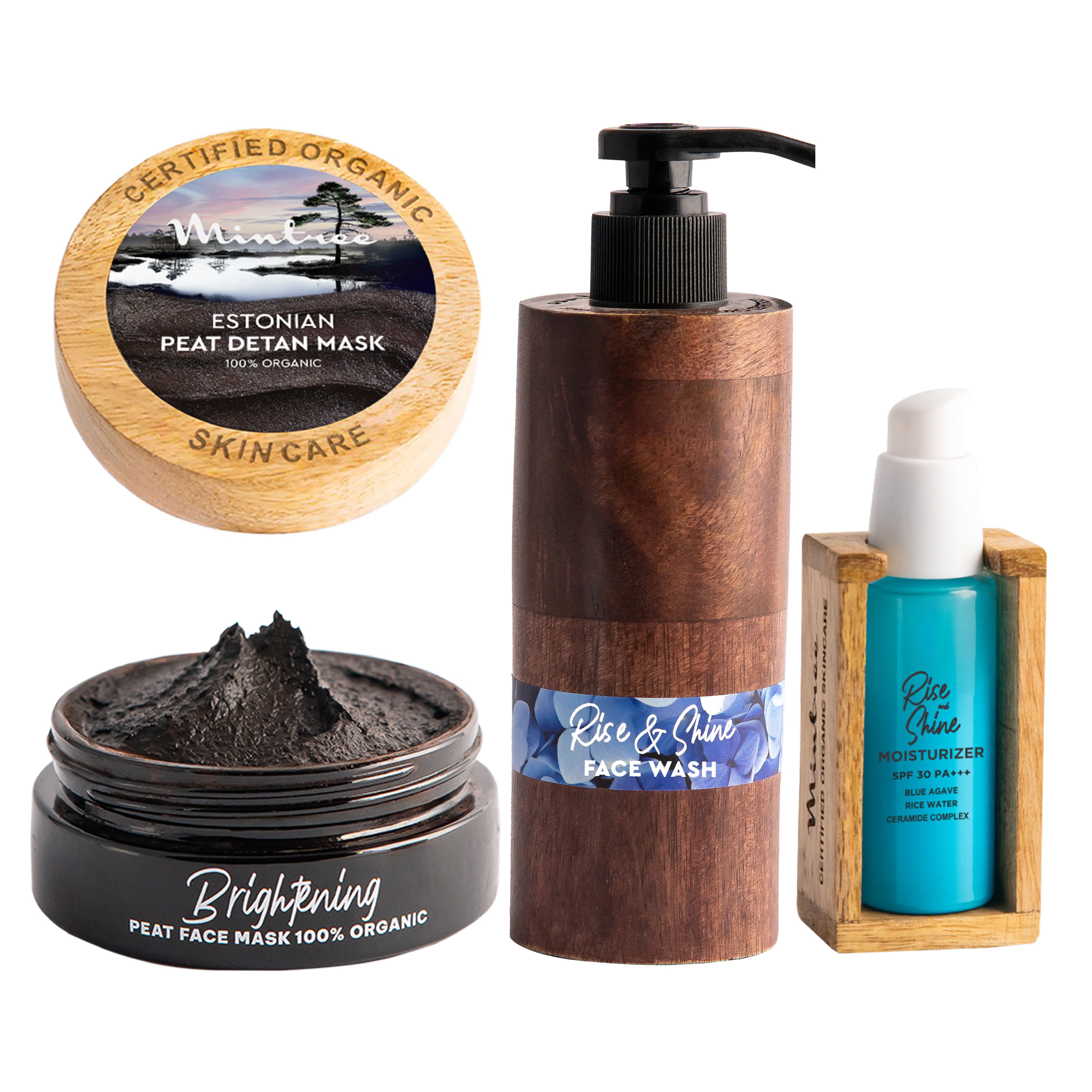 Rise&Shine Moisturizer, Black Mask & Rise&Shine Face Wash