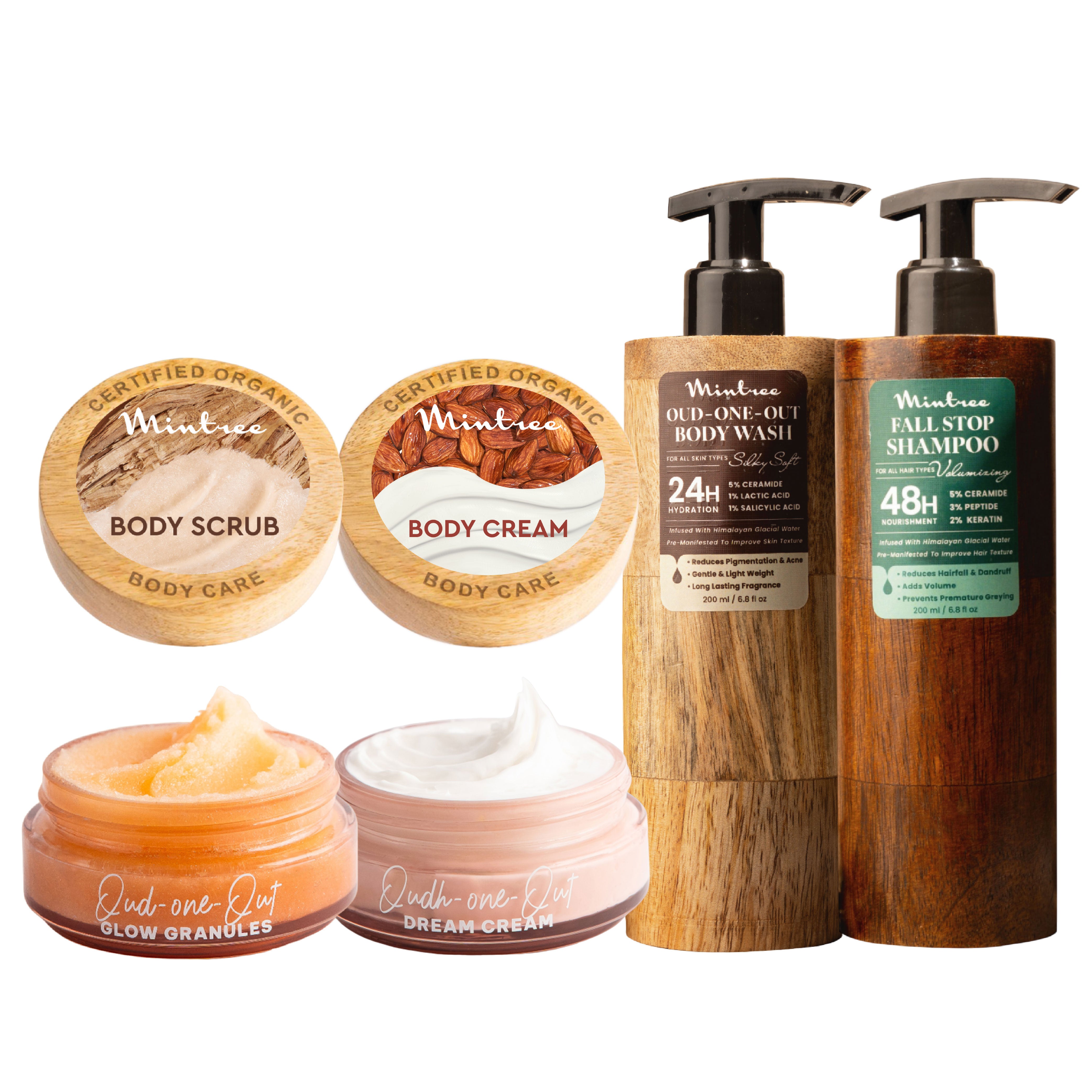 Oud Body Scrub, Body Butter, Body Wash & Shampoo