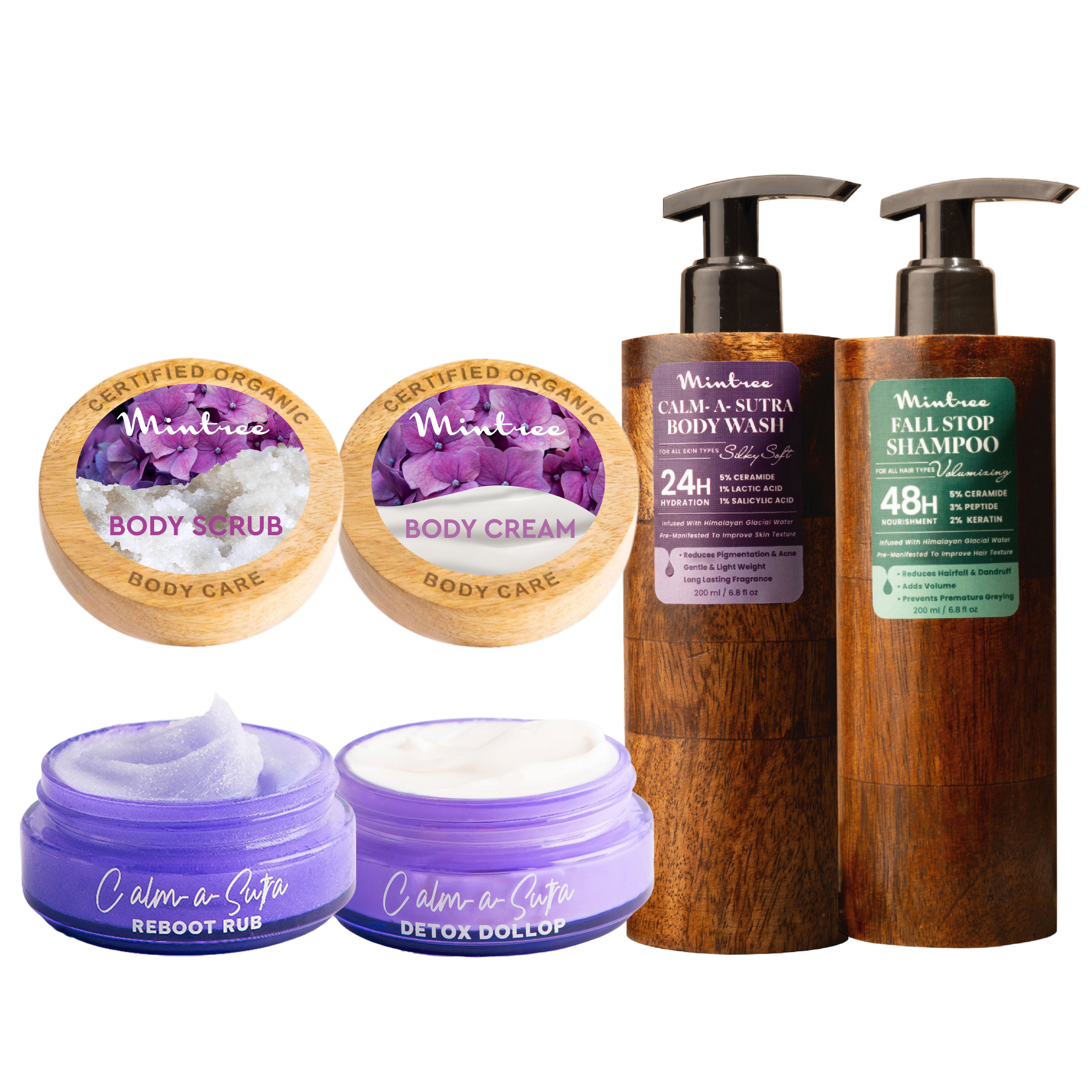 Floral Body Scrub, Body Butter, Body Wash & Shampoo