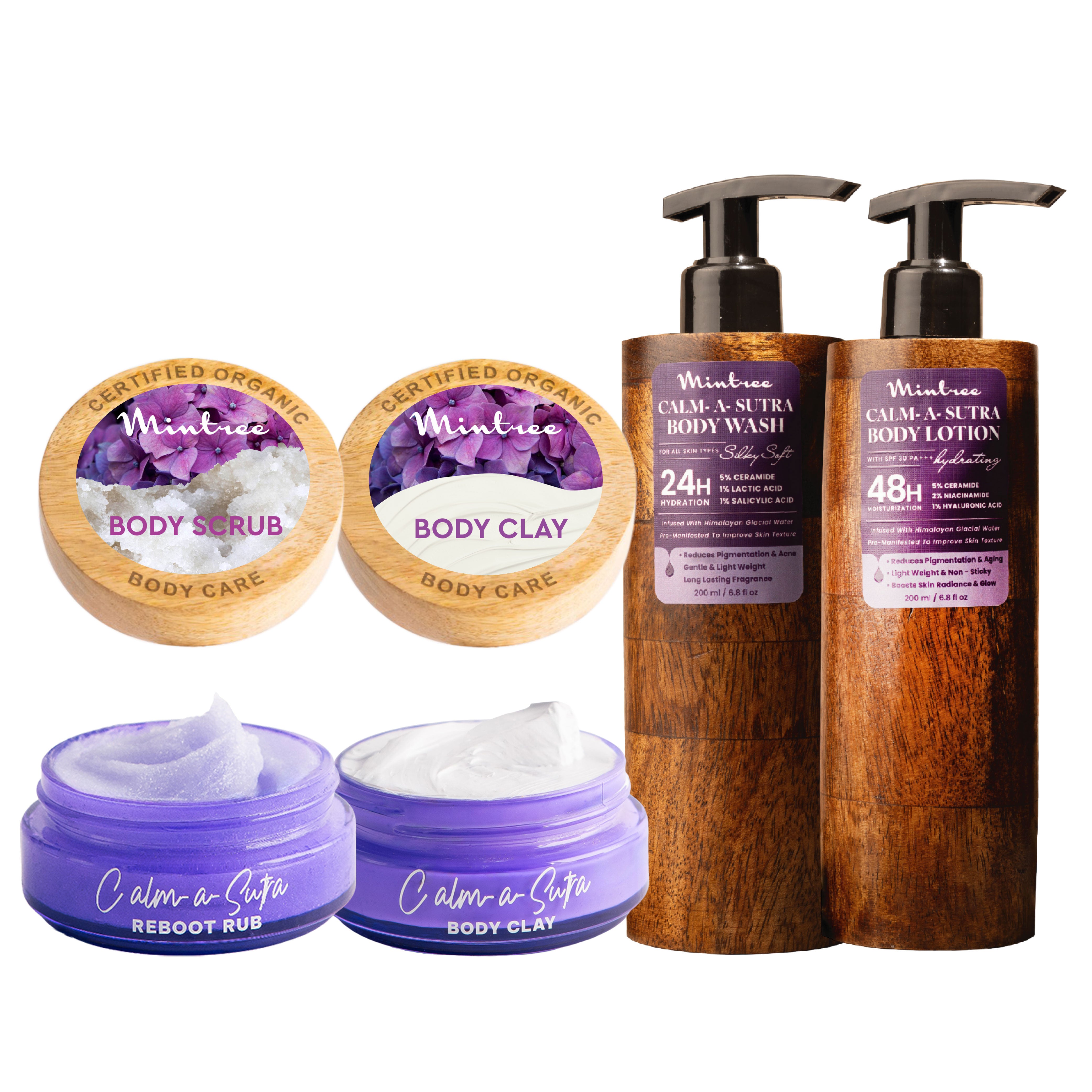 Floral Body Mask, Body Scrub, Body Lotion & Body Wash