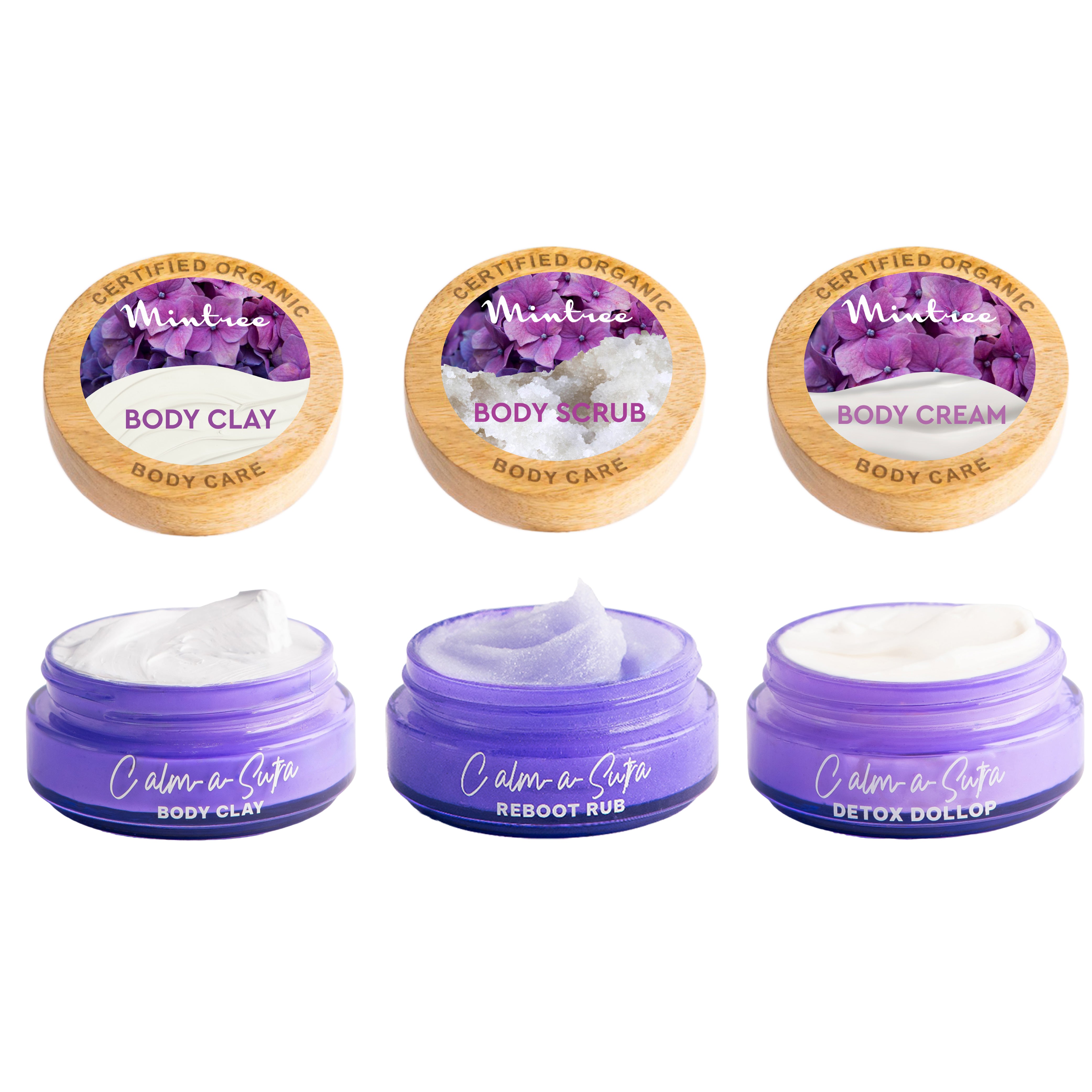 Floral Body Mask, Body Scrub & Body Butter