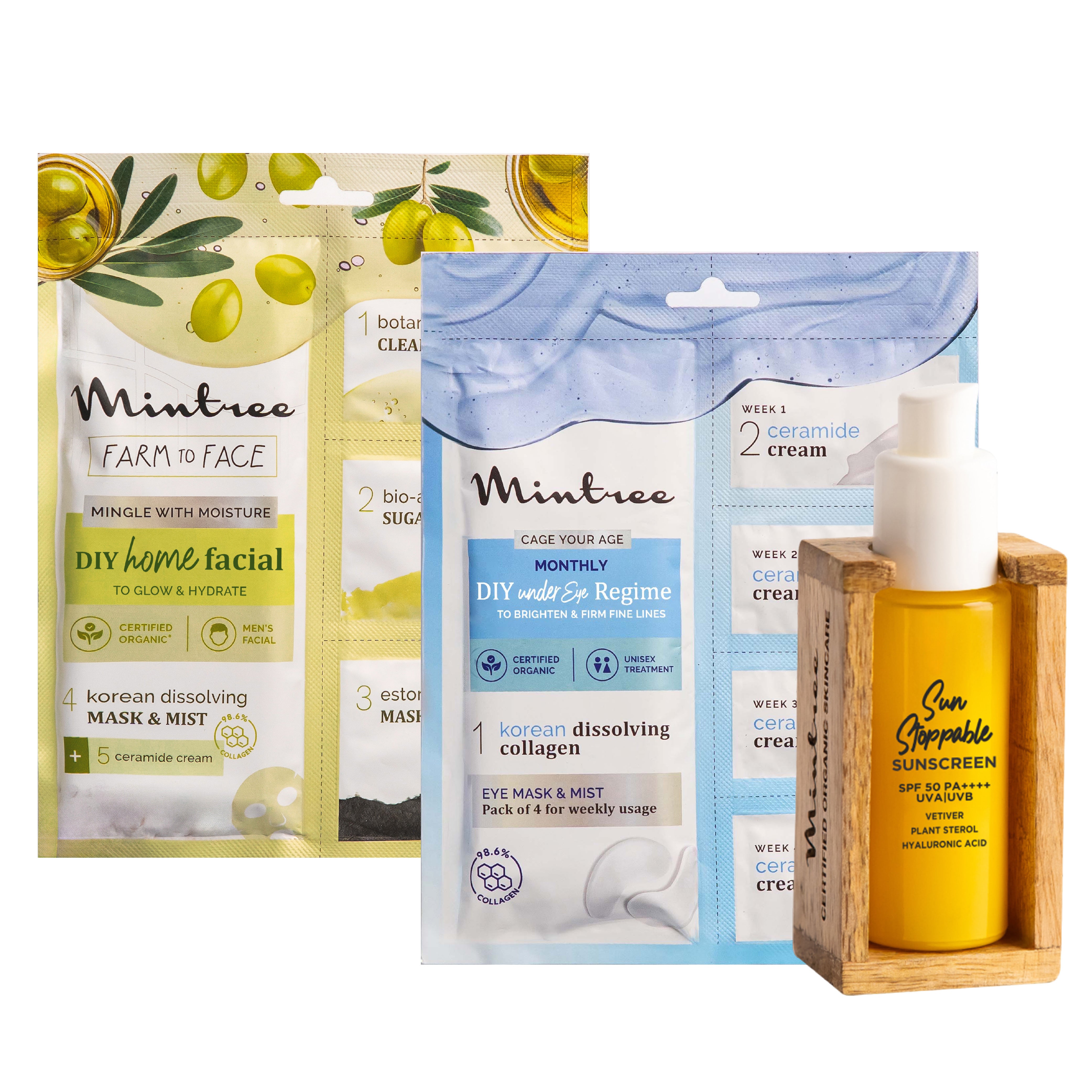 Olive, Eye Mask & Sunscreen