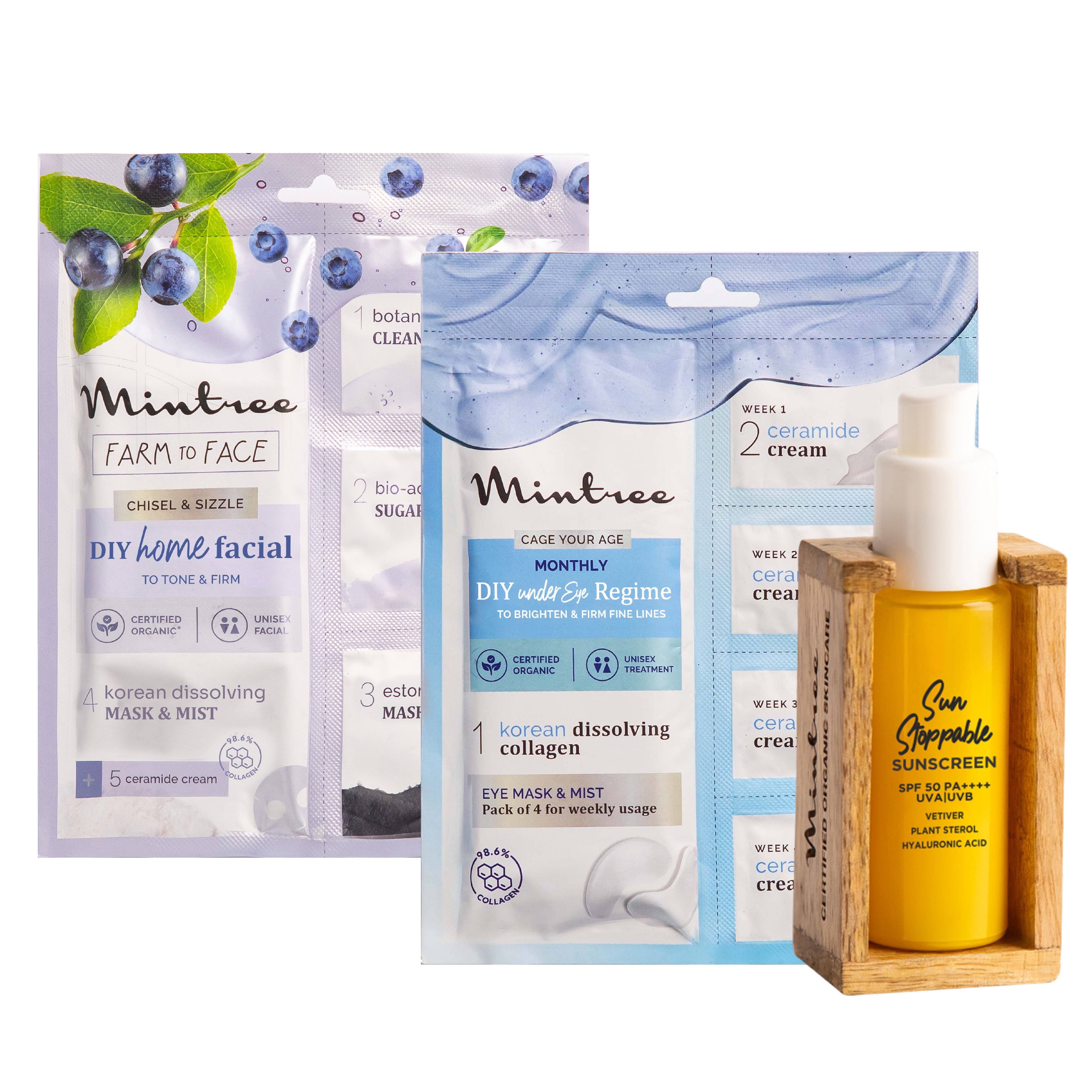 Blueberry, Eye Mask & Sunscreen