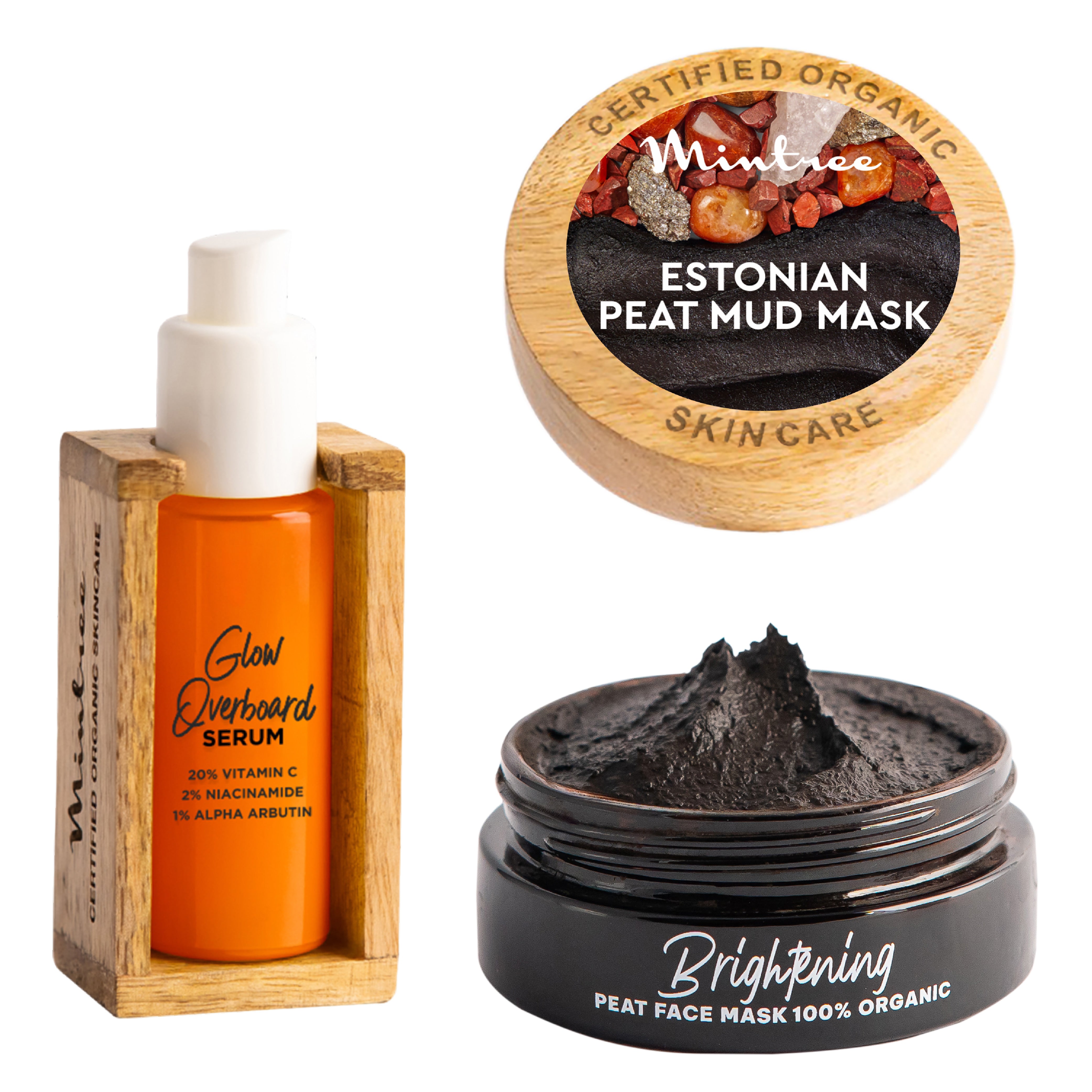Glow Overboard Serum & Black Mask