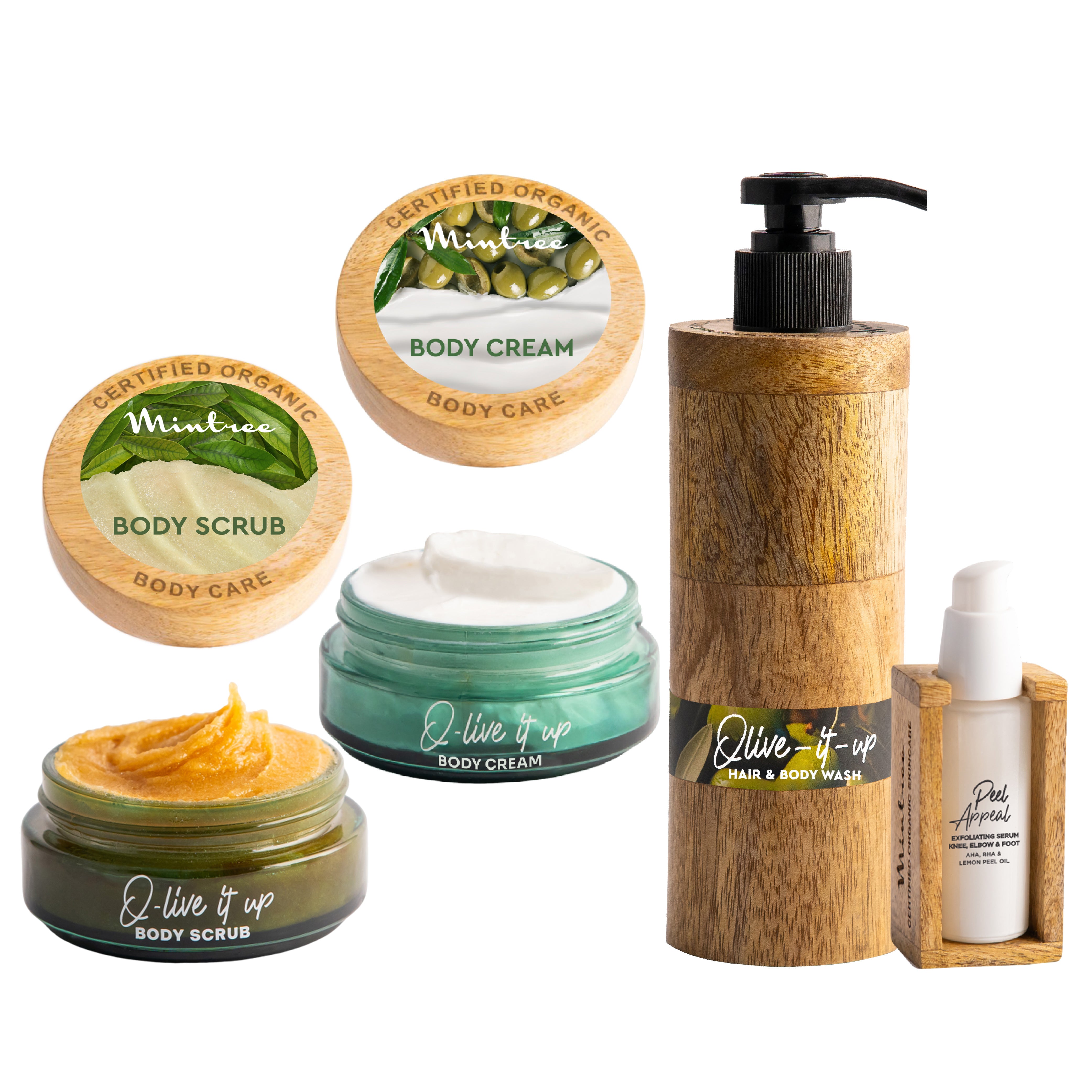 Olive Body Wash, Body Butter, Body Scrub & Peel Appeal
