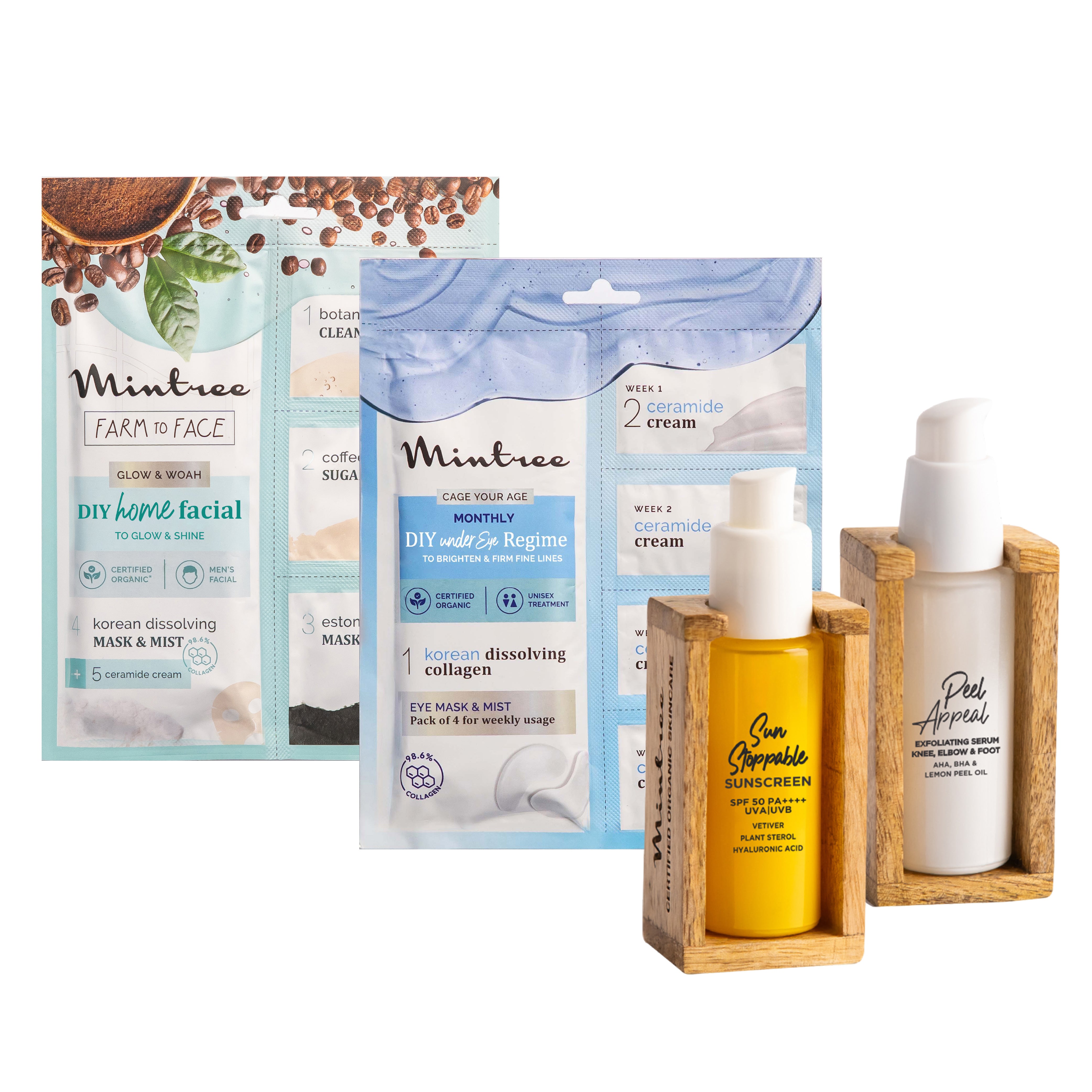 Coffee, Eye Mask, Sunscreen & Peel Appeal