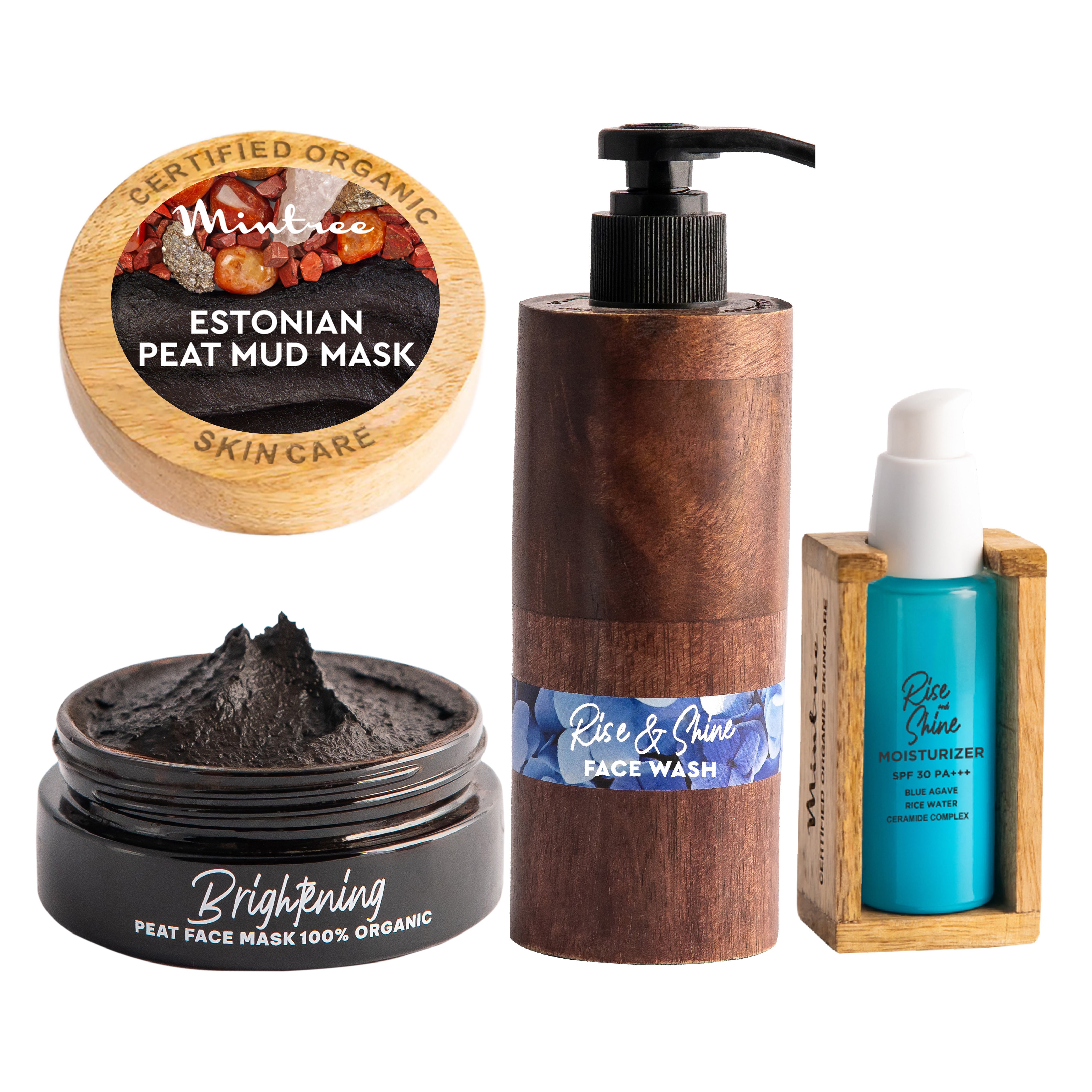 Rise&Shine Moisturizer, Black Mask & Rise&Shine Face Wash