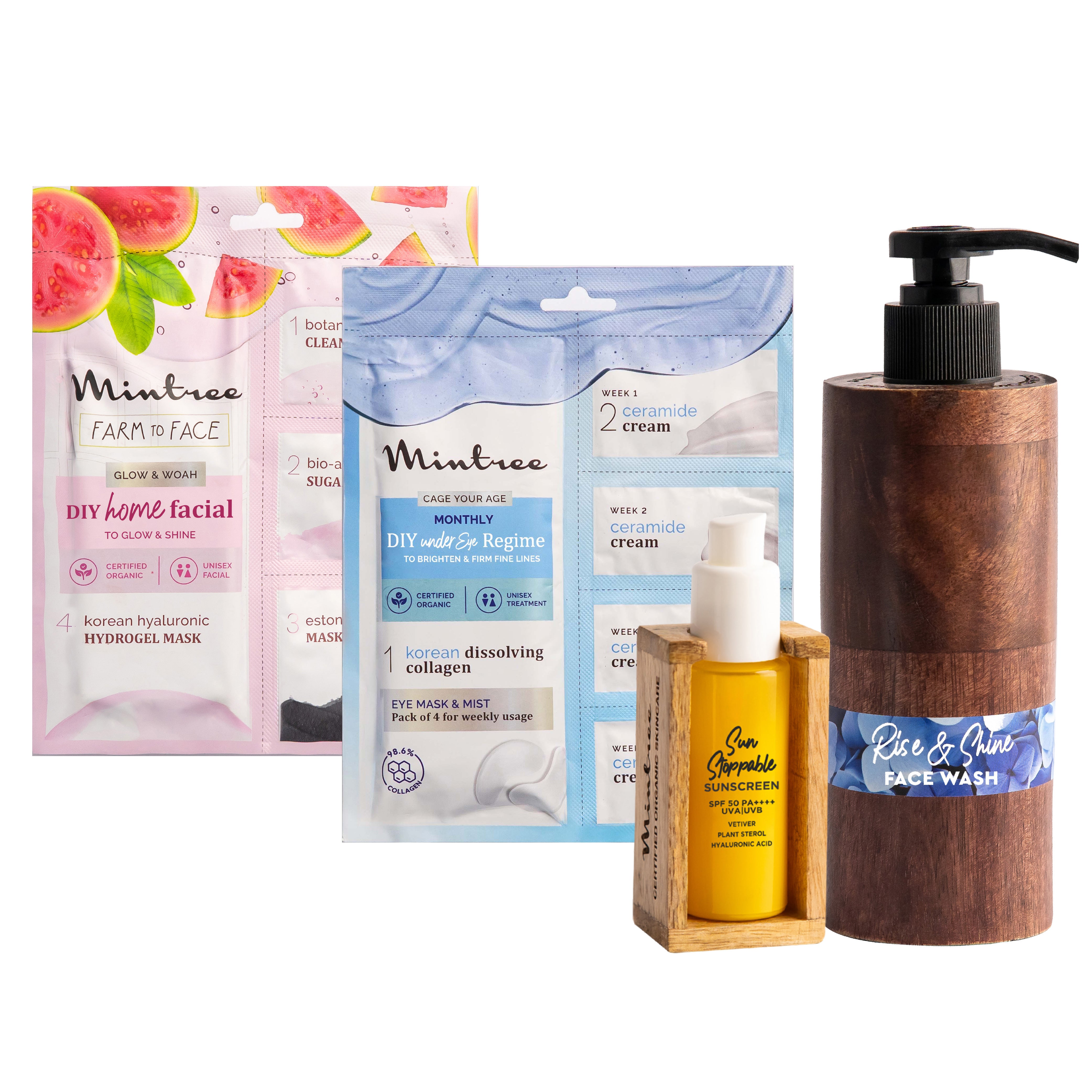 Guava, Eye Mask, Sunscreen & Brightening Face Wash