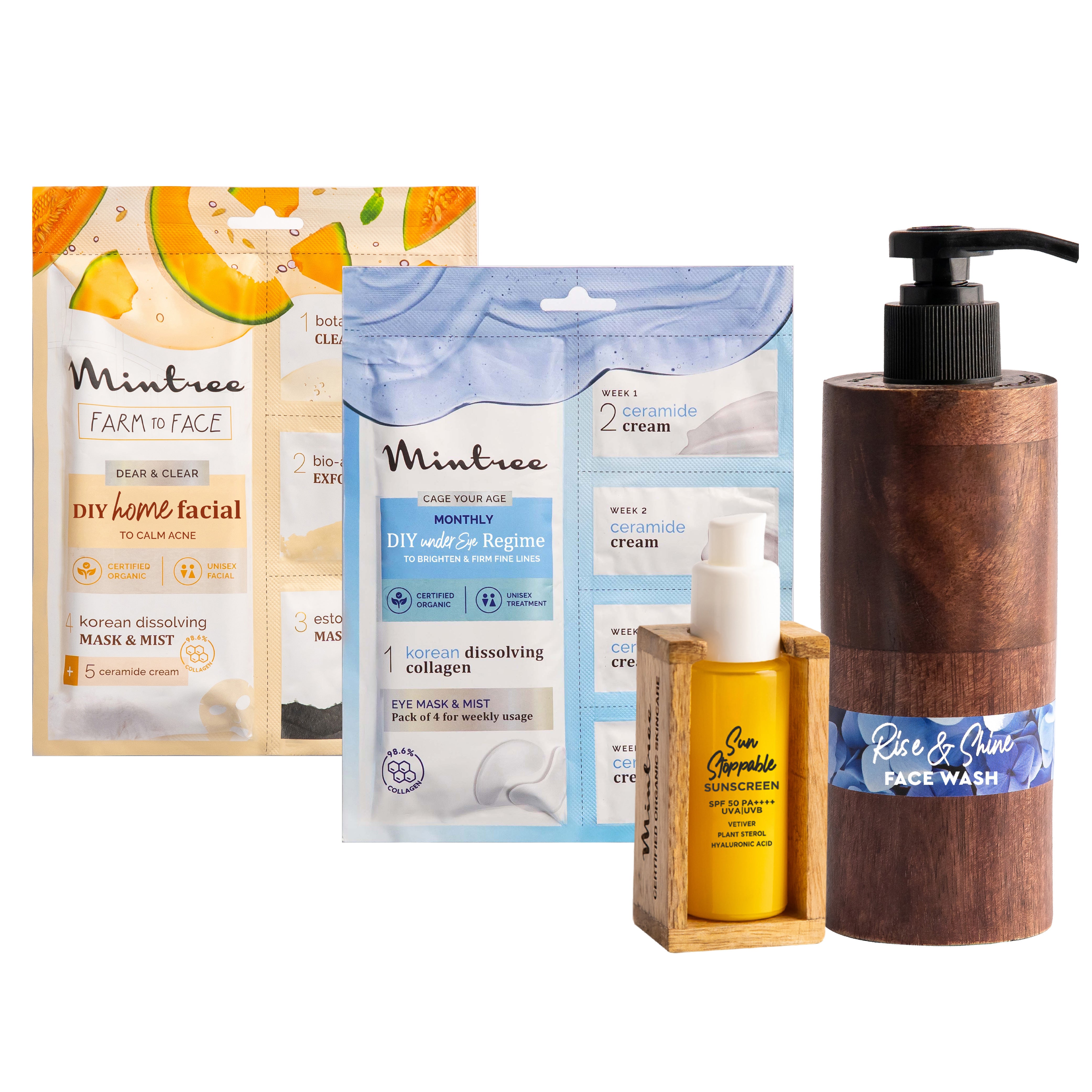 Muskmelon, Eye Mask, Sunscreen & Brightening Face Wash