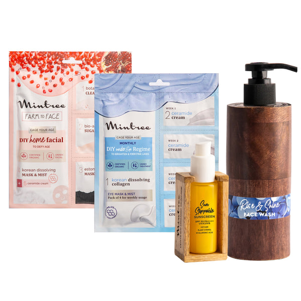 Pomogrante, Eye Mask, Sunscreen & Brightening Face Wash