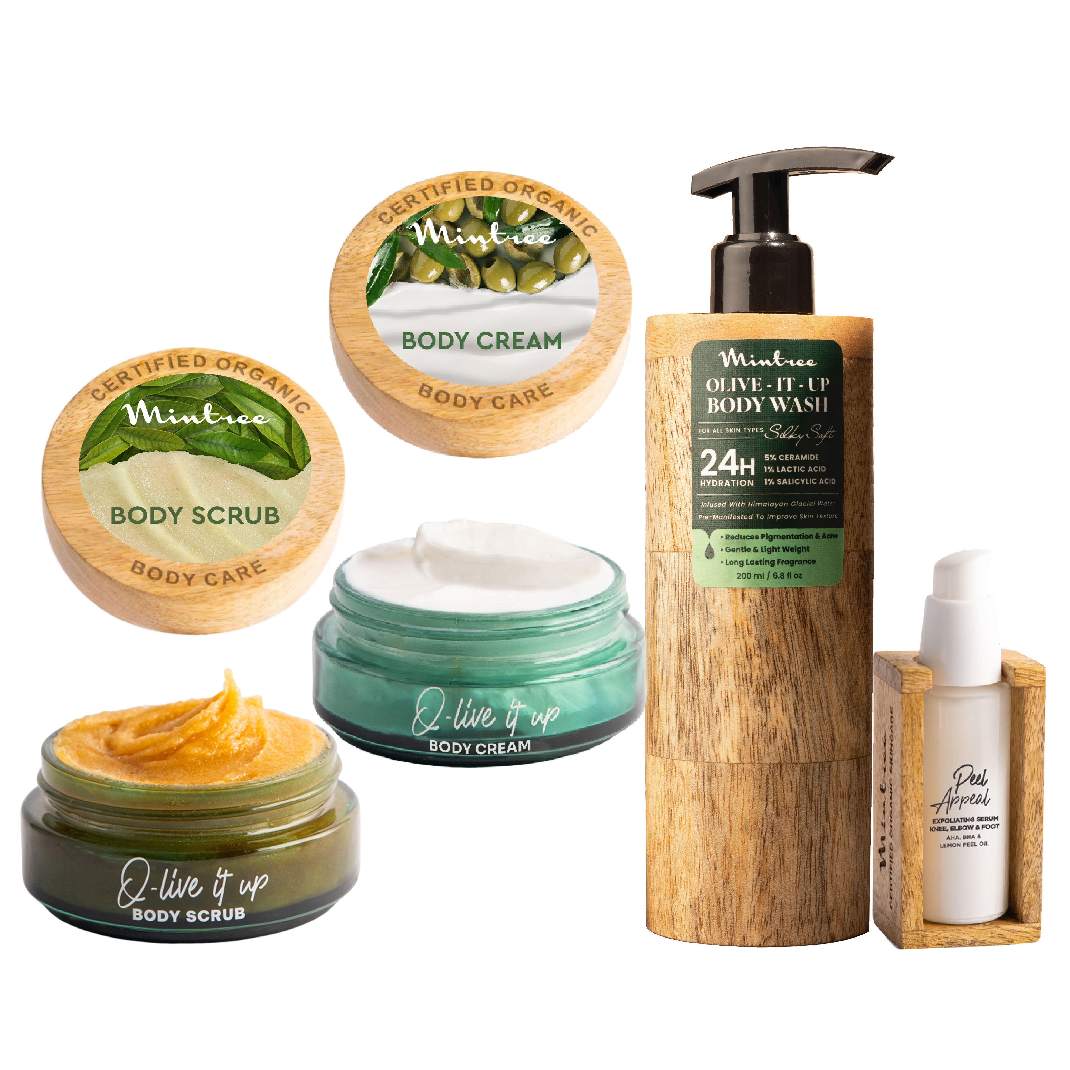 Olive Body Wash, Body Butter, Body Scrub & Peel Appeal
