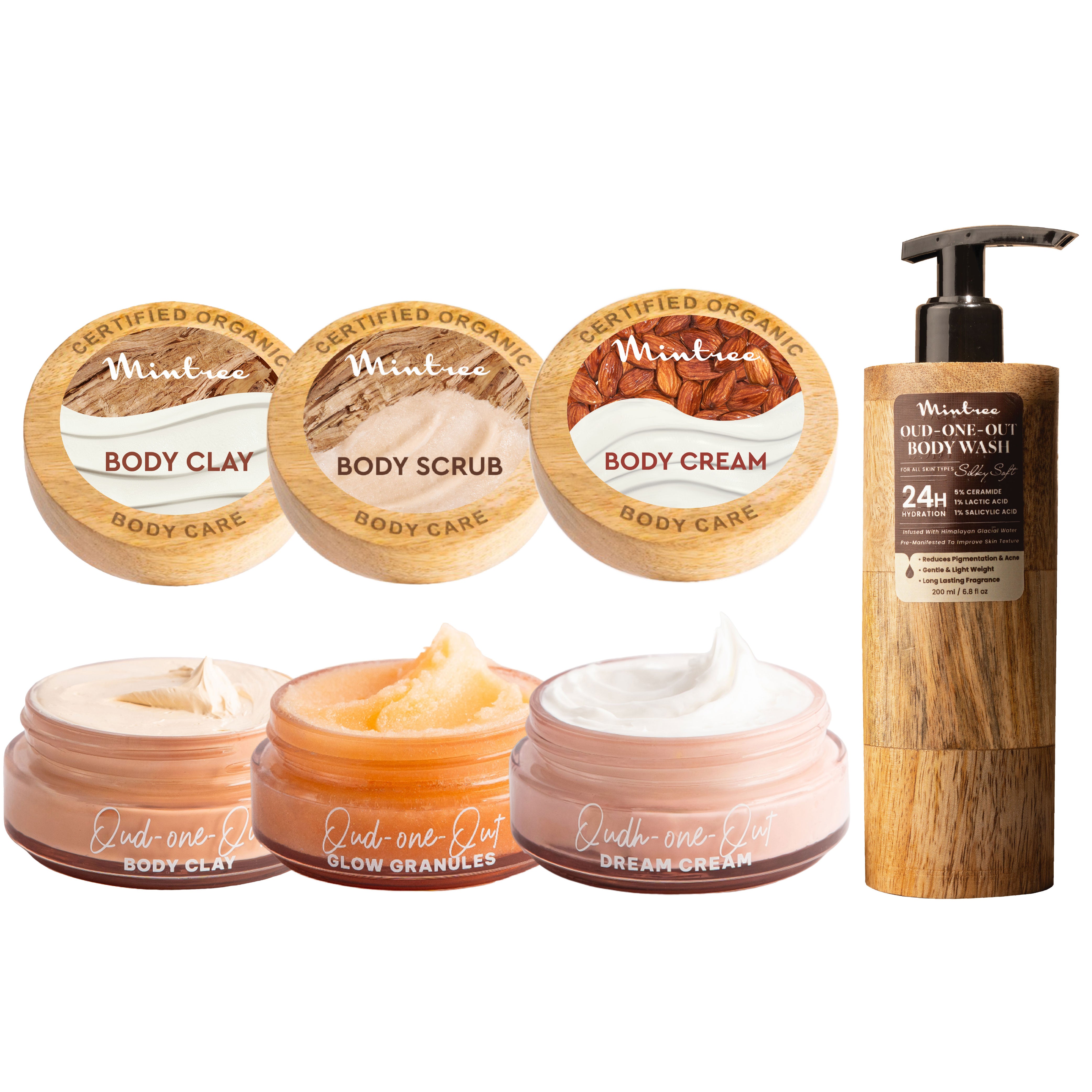 Oud Body Mask, Body Scrub, Body Butter & Body Wash