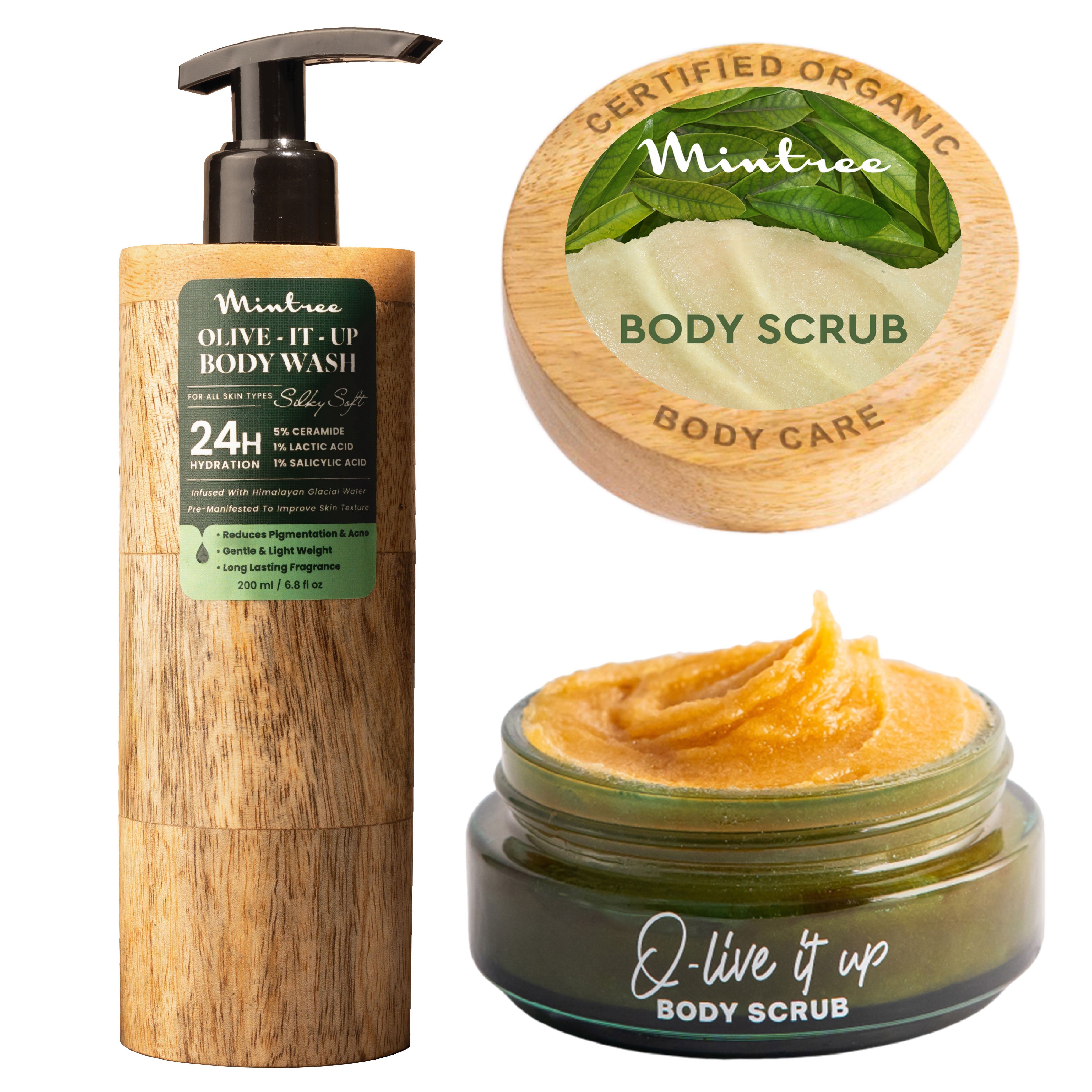Olive Body Wash & Body Scrub