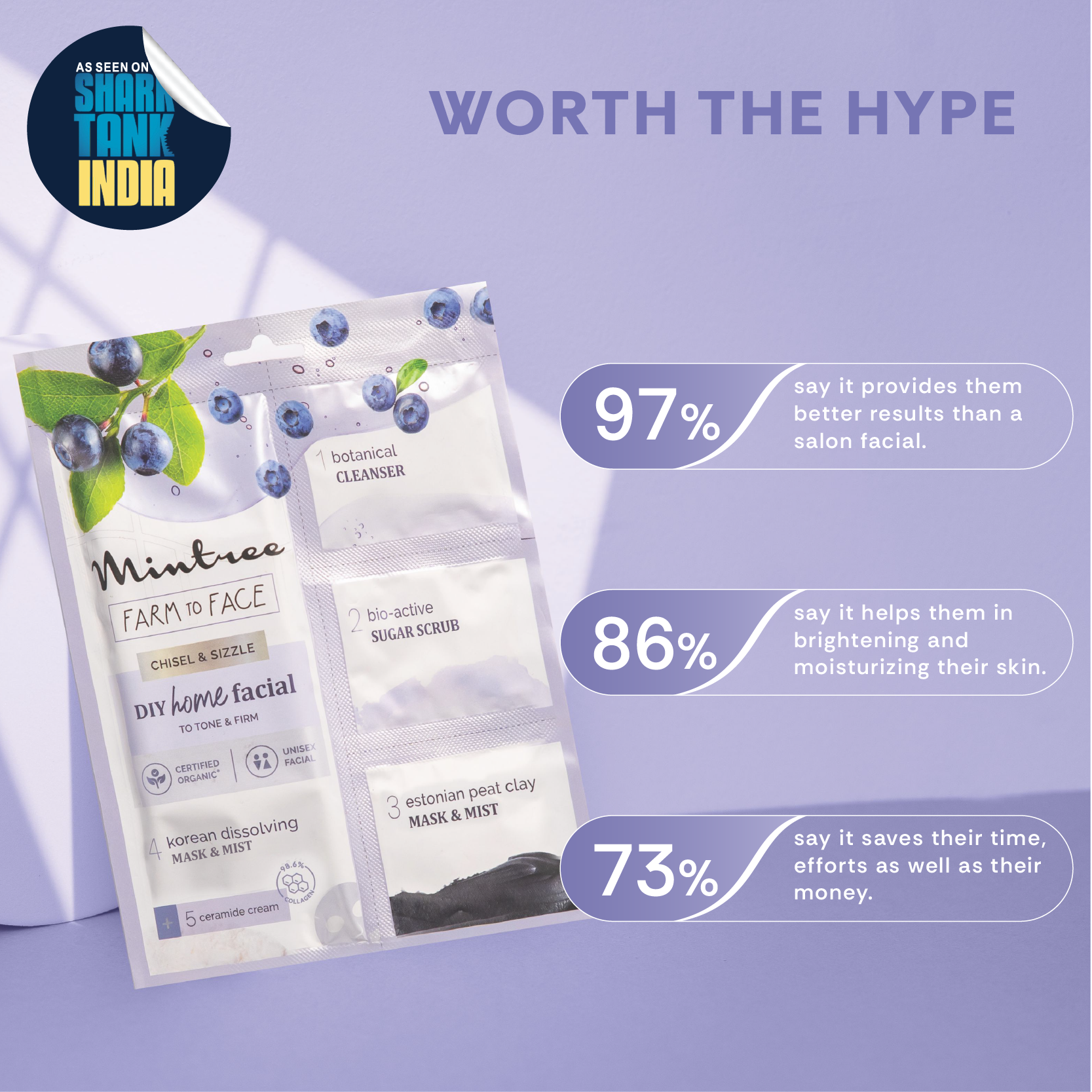Firming DIY Home Facial Kit (Blueberry)