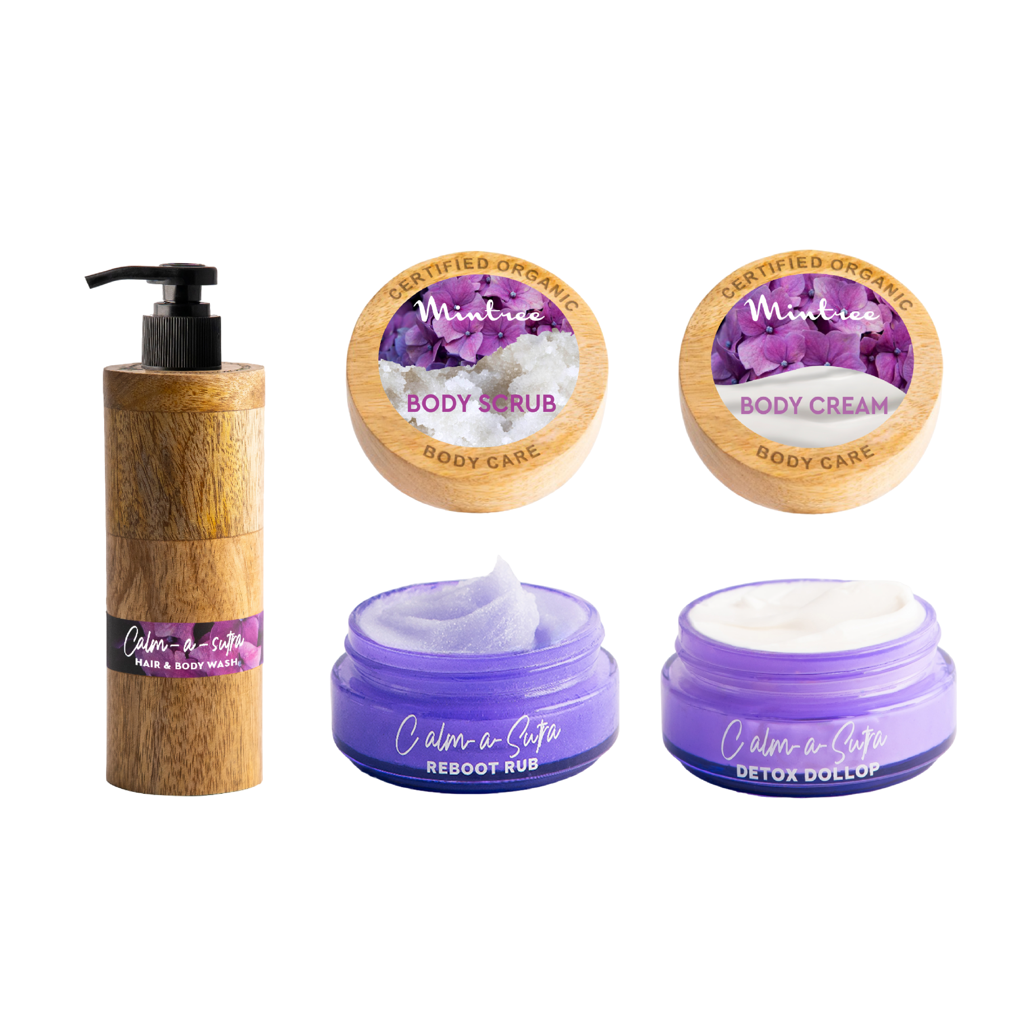 Calm a Sutra Body Wash, Scrub & Butter