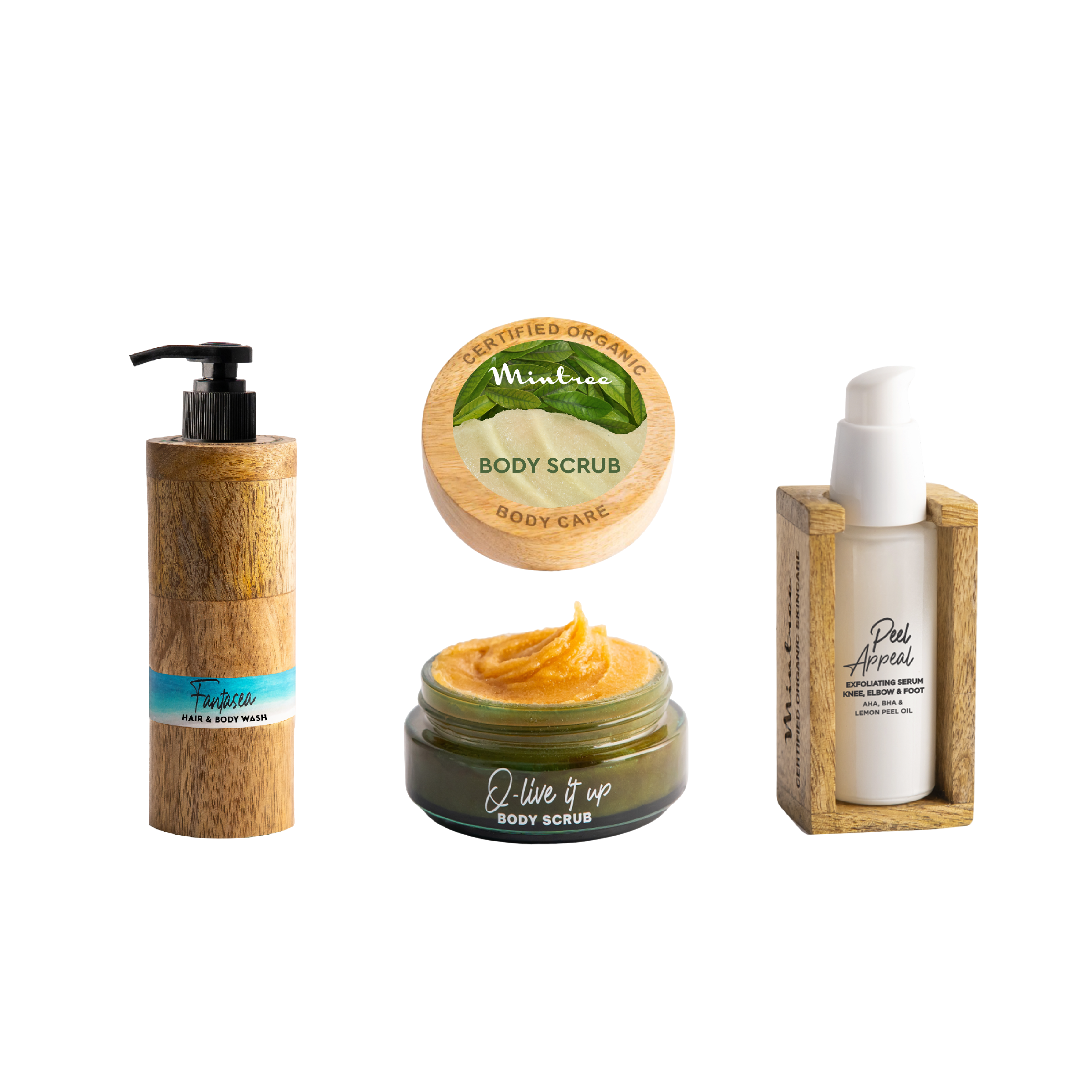 Olive Body Scrub, Peel Appeal & Fantasea Body Wash