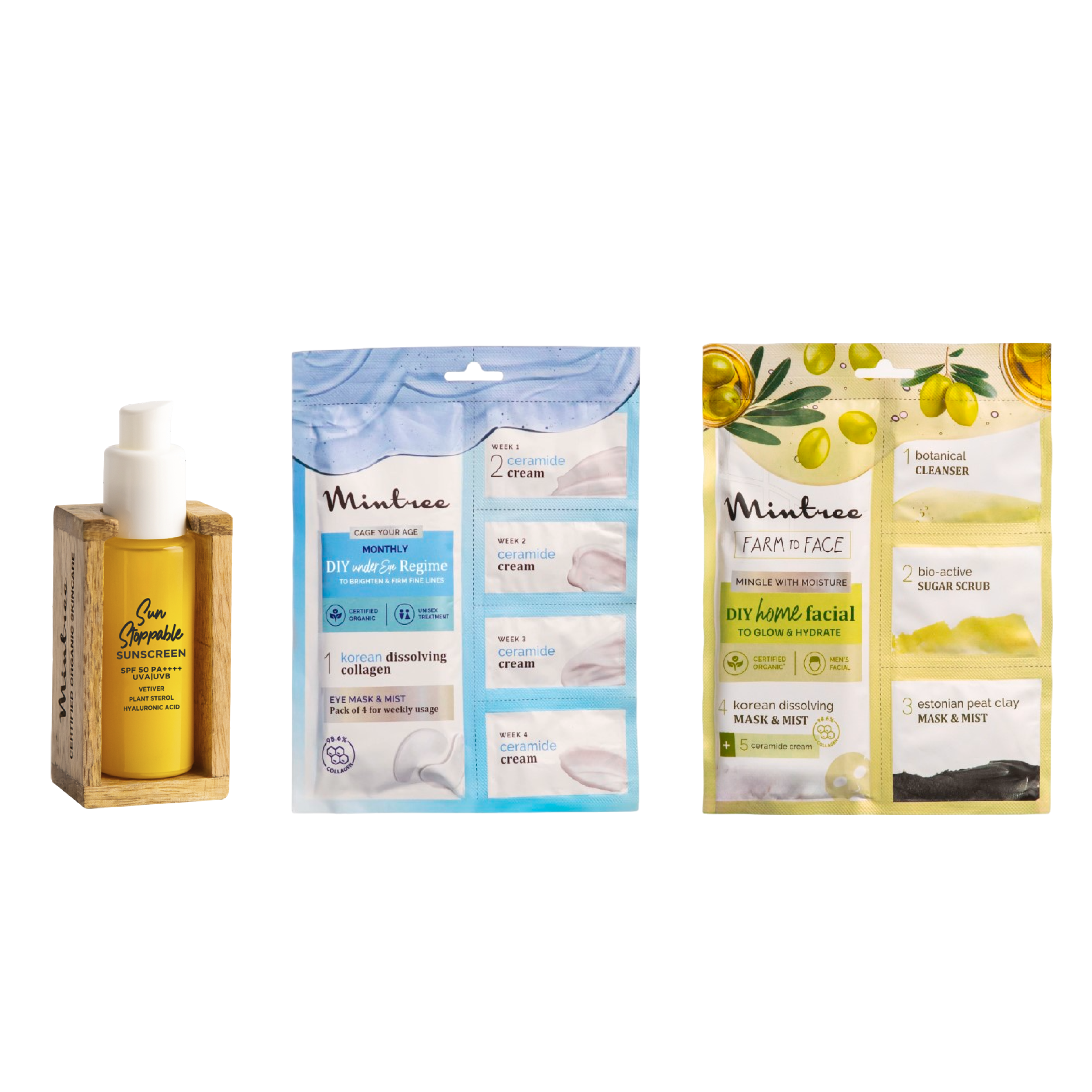 Sunscreen, Under Eye Mask & Olive DIY