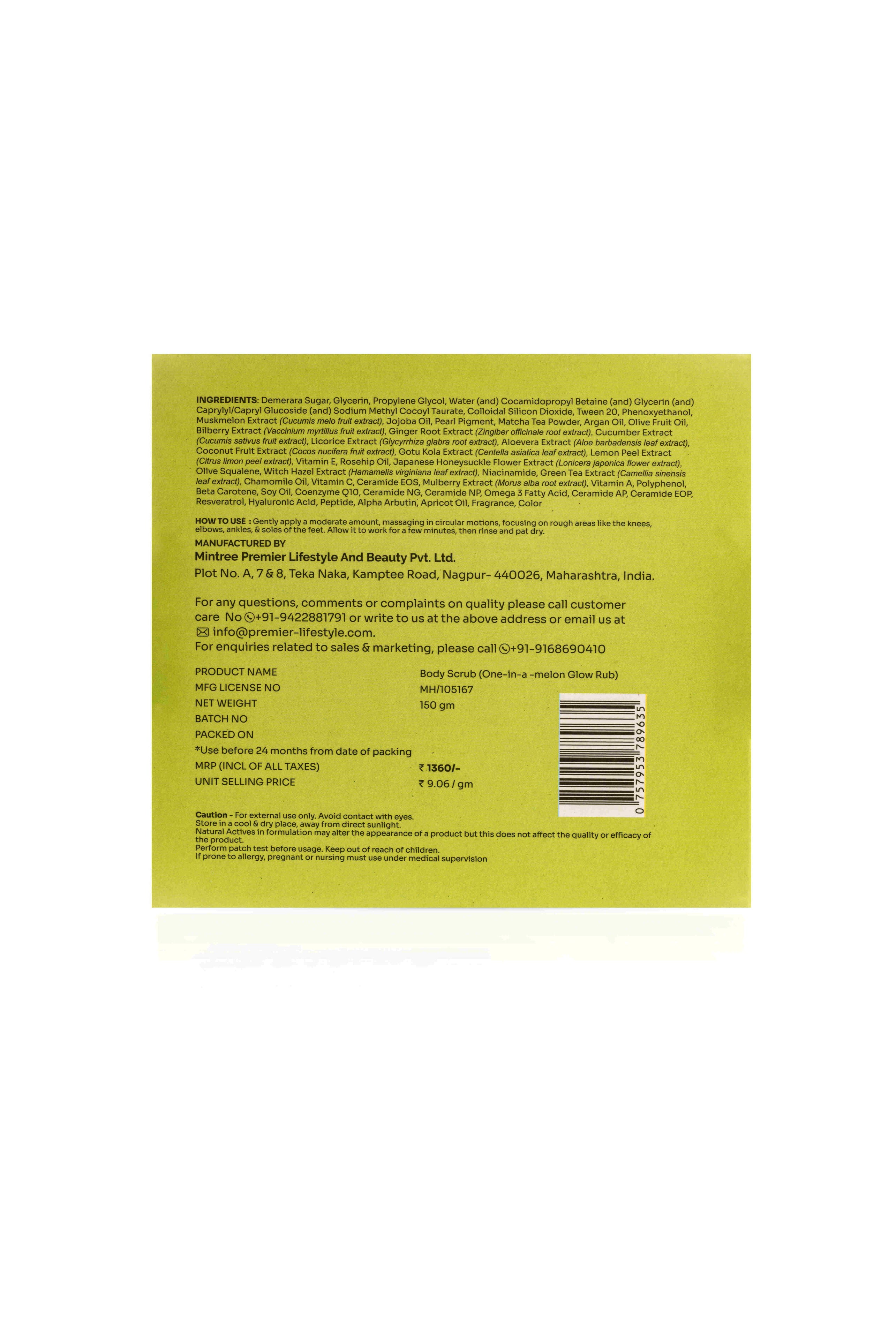 BRIGHTENING Melon Body Scrub 150 gm